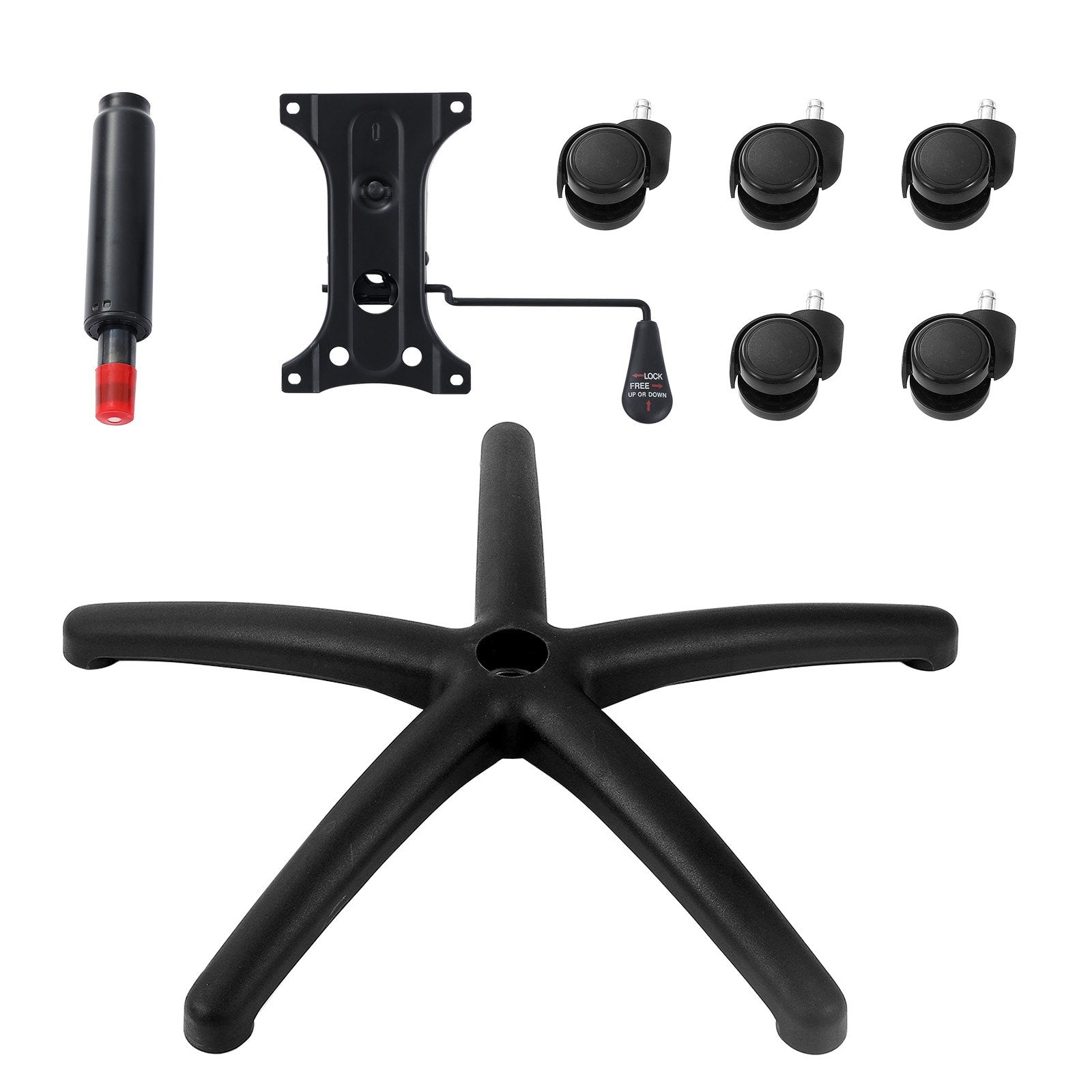 Office Chair Base Replacement Heavy Duty 710mm Universal 5 Casters Black