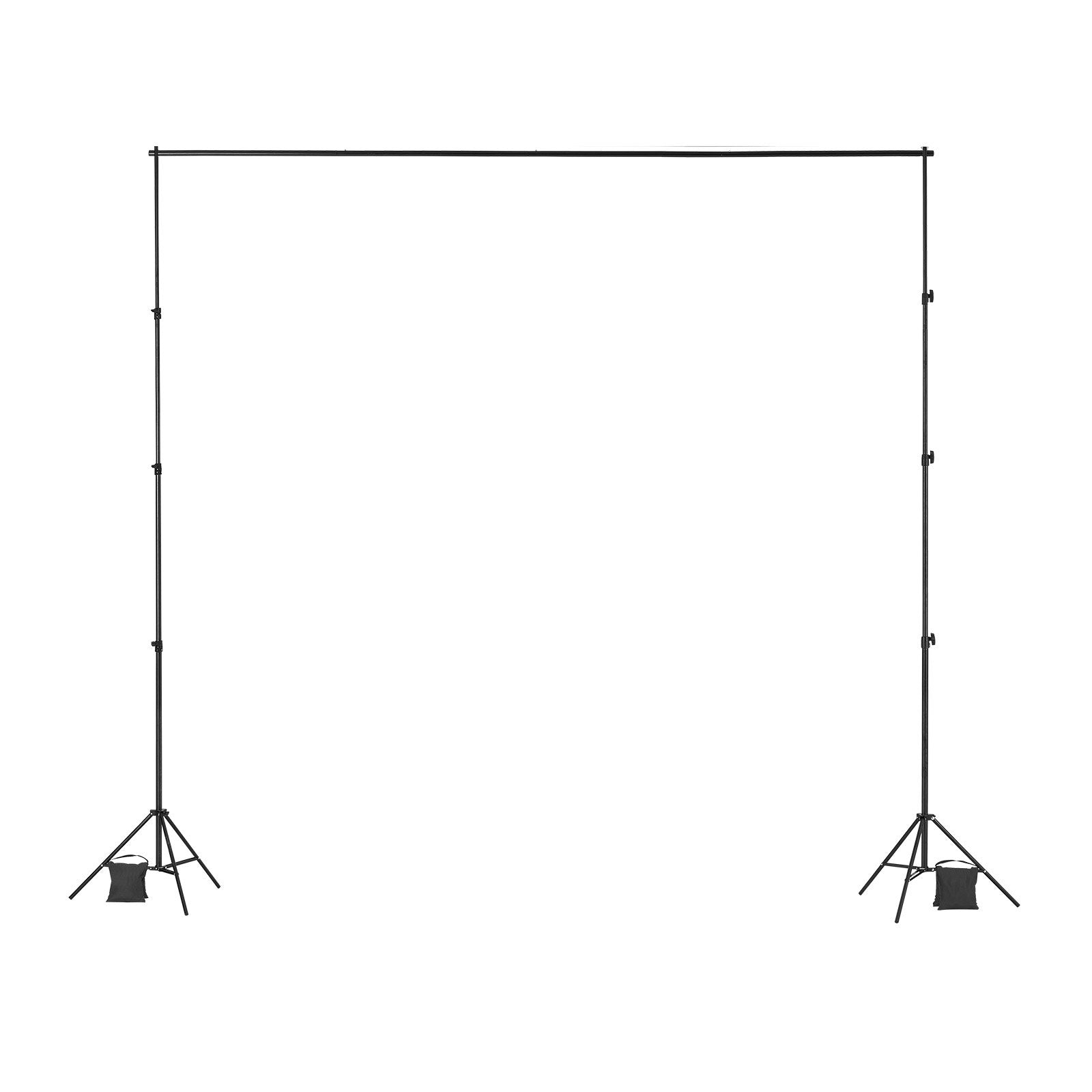 Backdrop Stand 298x300cm Adjustable Photo Background 4 Crossbars Heavy Duty