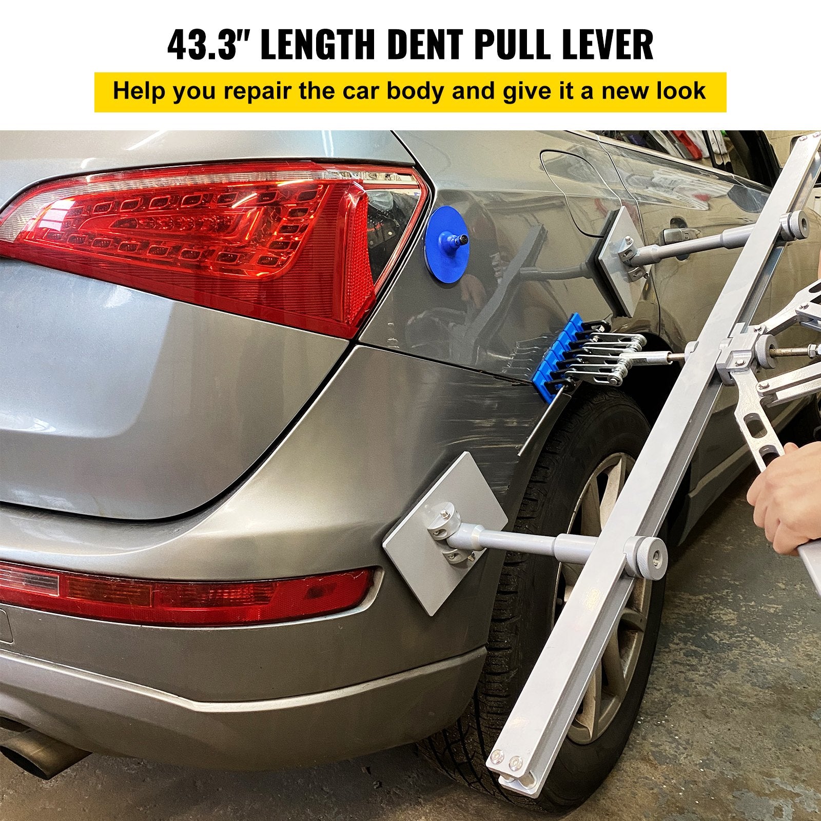 Dent Pull Lever Bar Kit 43INCH/1100MM for Aluminum & Steel Dent Pulling