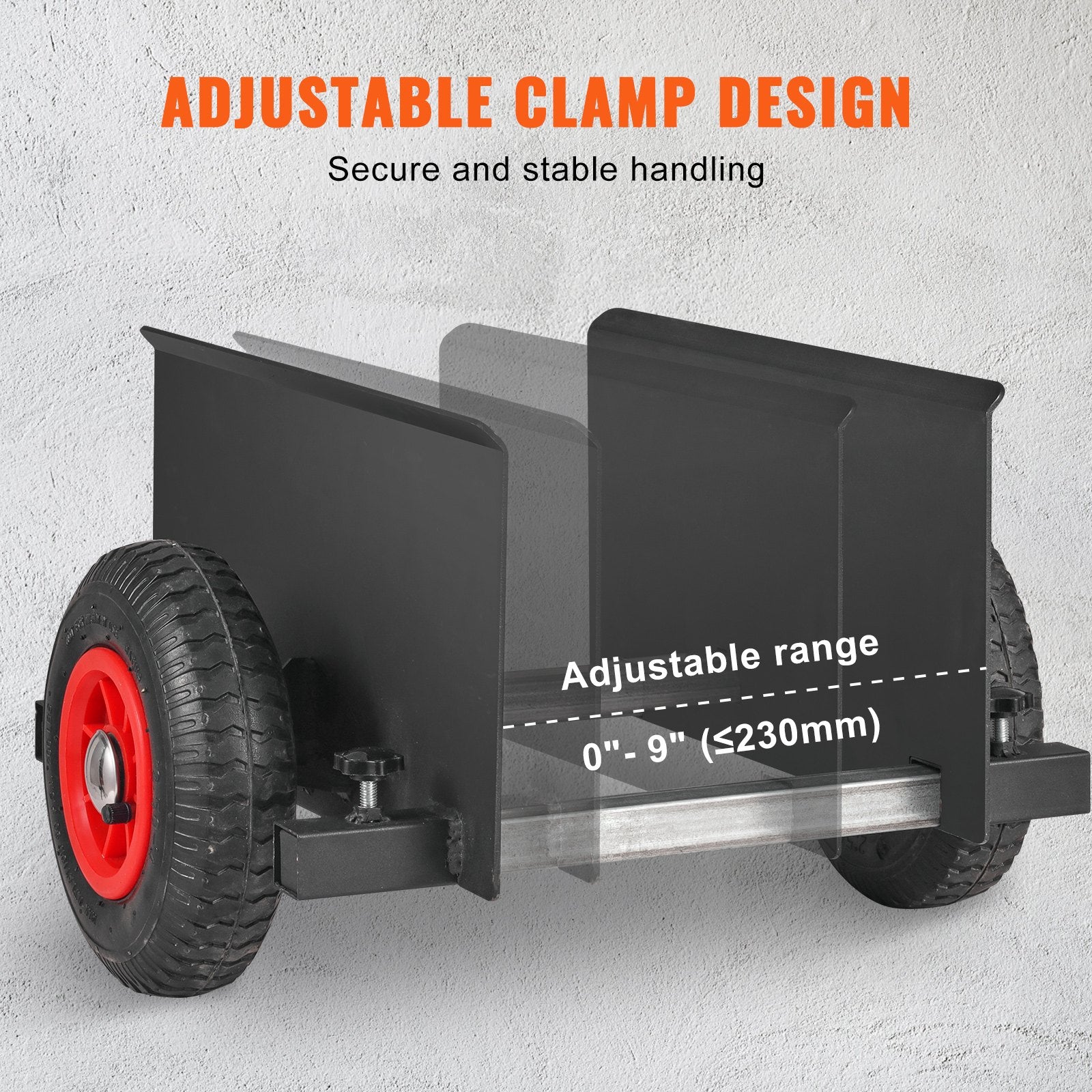 Panel Dolly 600LBS Capacity Heavy-Duty Drywall Mover Adjustable 8" Wheels