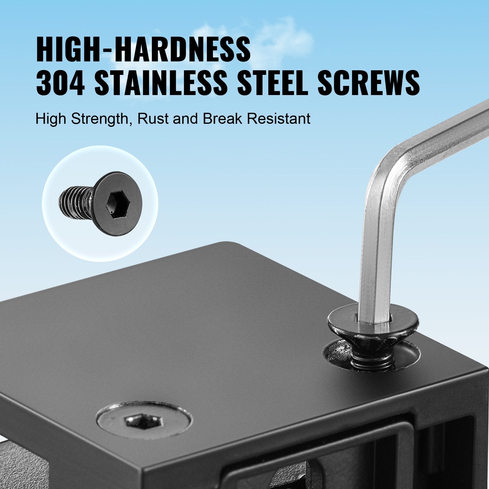 Glass Clamp 40PCS Square 304 Stainless Steel for 0.31"-0.47" Glass Black