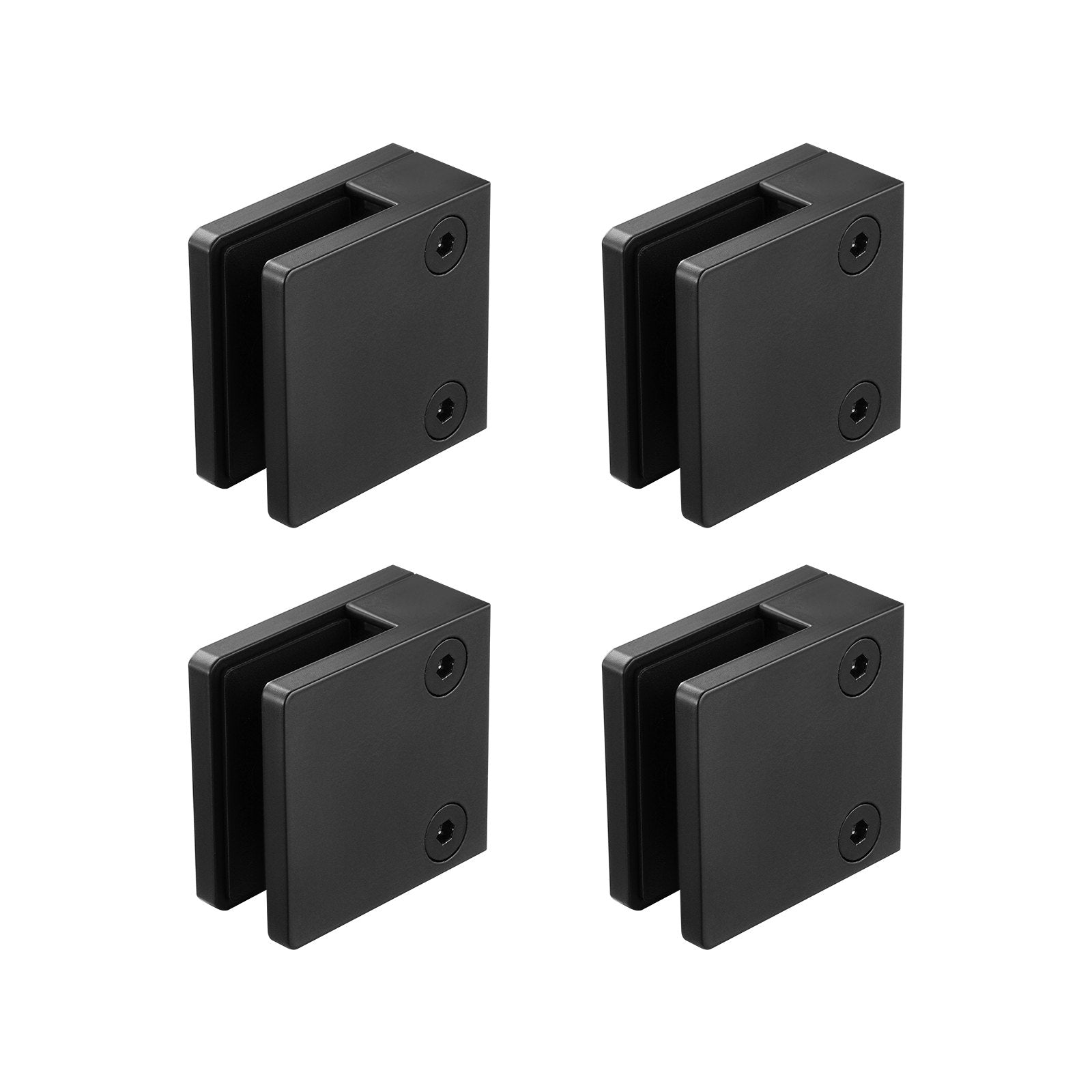 Glass Clamp 40PCS Square 304 Stainless Steel for 0.31"-0.47" Glass Black
