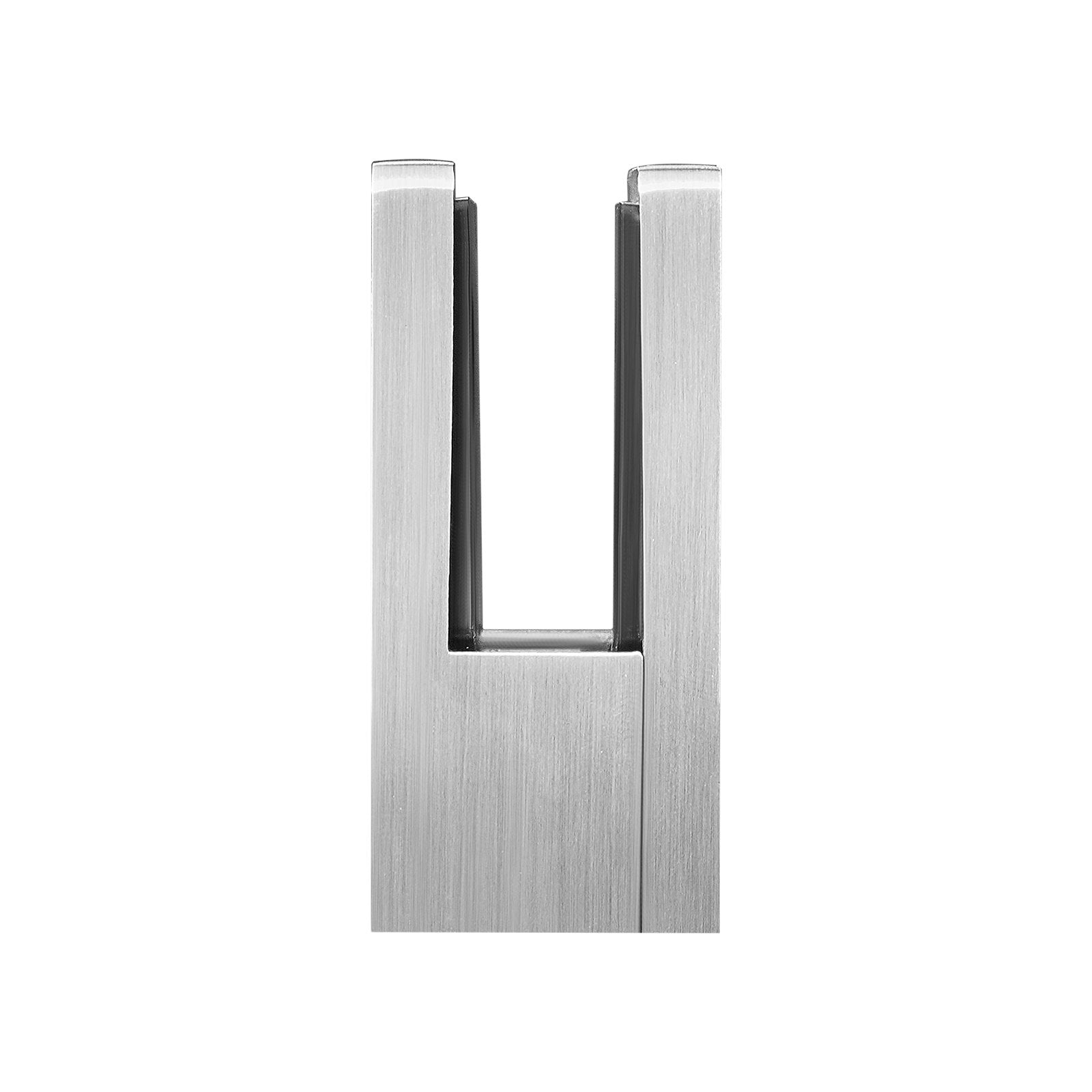 Glass Clamp 4PCS Square 304 Stainless Steel for 0.31"-0.47" Glass Silver