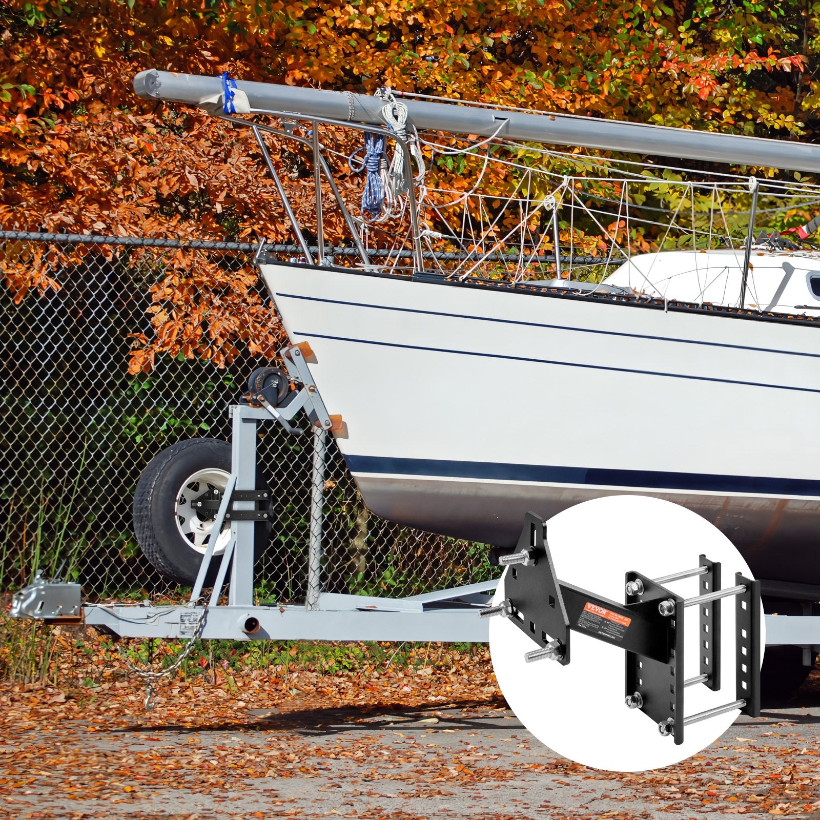 Spare Tire Carrier Trailer Mount 160 lbs Capacity Fits Most 4-8 Lug Wheels