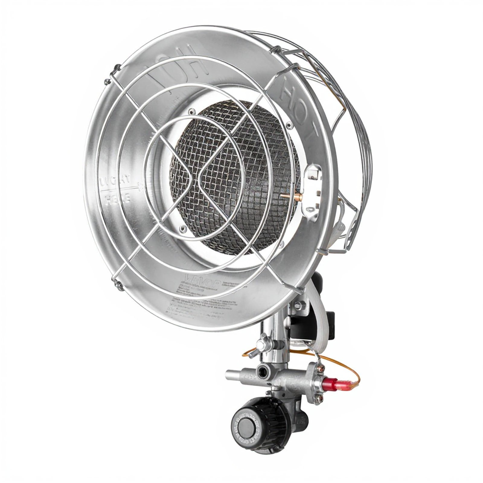 Tank Top Heater Propane with Trolley 15000 BTU Infrared 180 Degree Tanks
