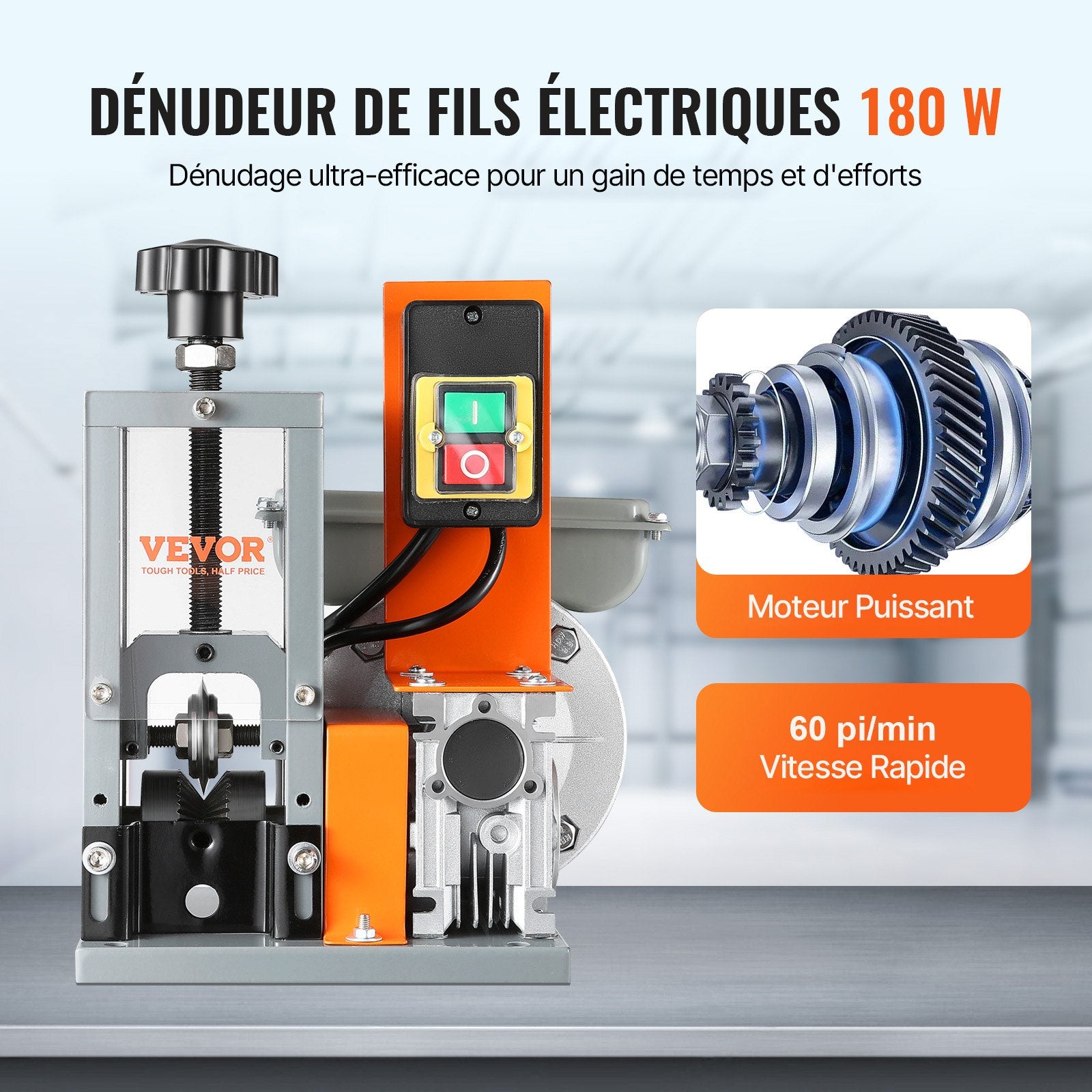 Automatic Wire Stripping Machine 0.06-1.18'' 180W Electric Cable Stripper