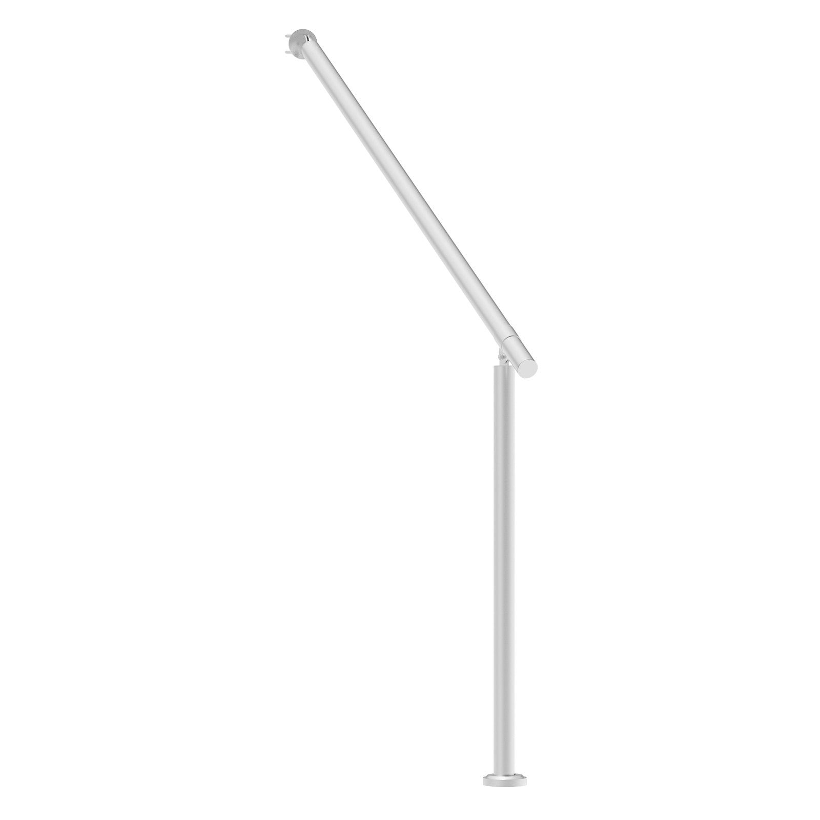 Handrails for Outdoor Steps 47.3in Deck Railing Kit Wall Floor Mounted Silver