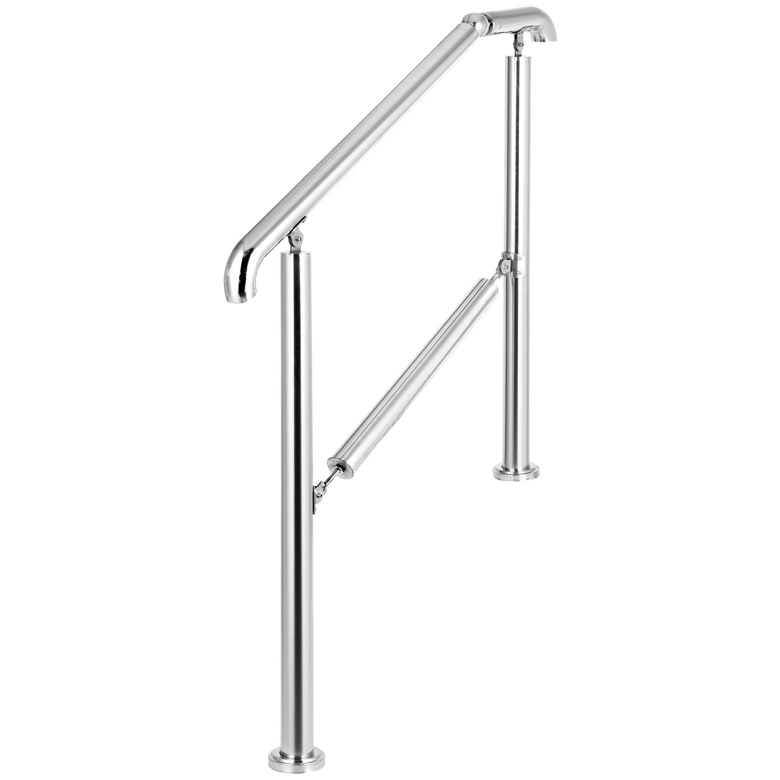 Stair Railing 3 Step Stainless Steel Handrail Adjustable Indoor Outdoor 220lb
