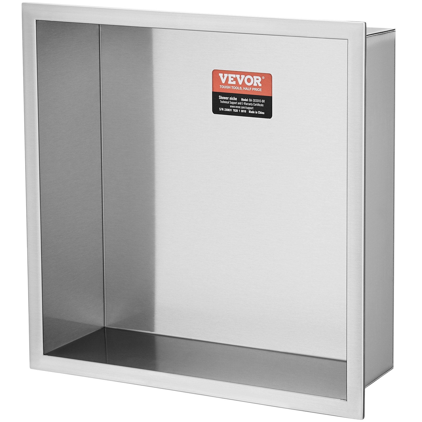 Shower Niche 33.02x33.02cm Stainless Steel Wall-Inserted Recessed Shelves