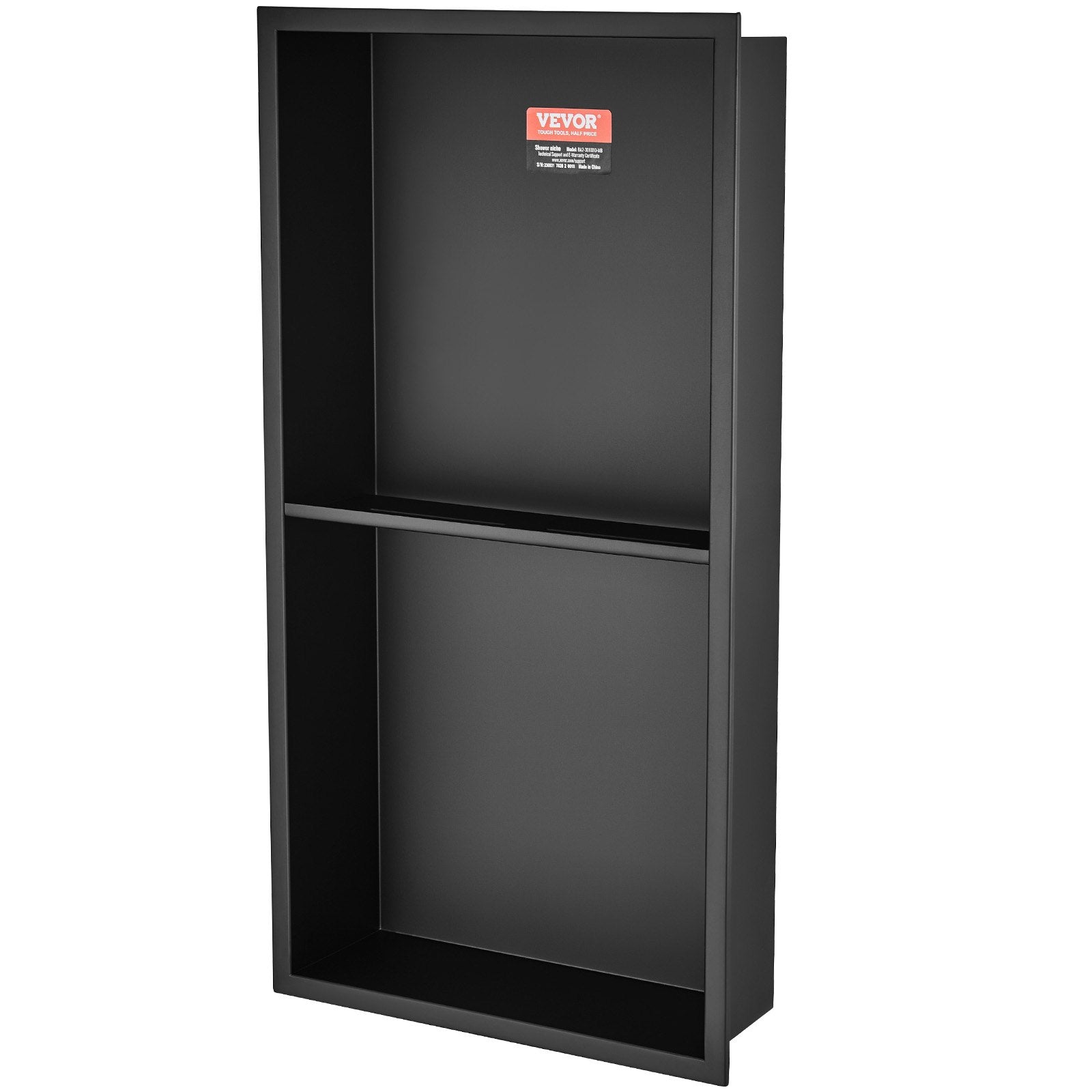 Shower Niche 33.02x63.5cm Stainless Steel Wall-Inserted Recessed Double Shelf