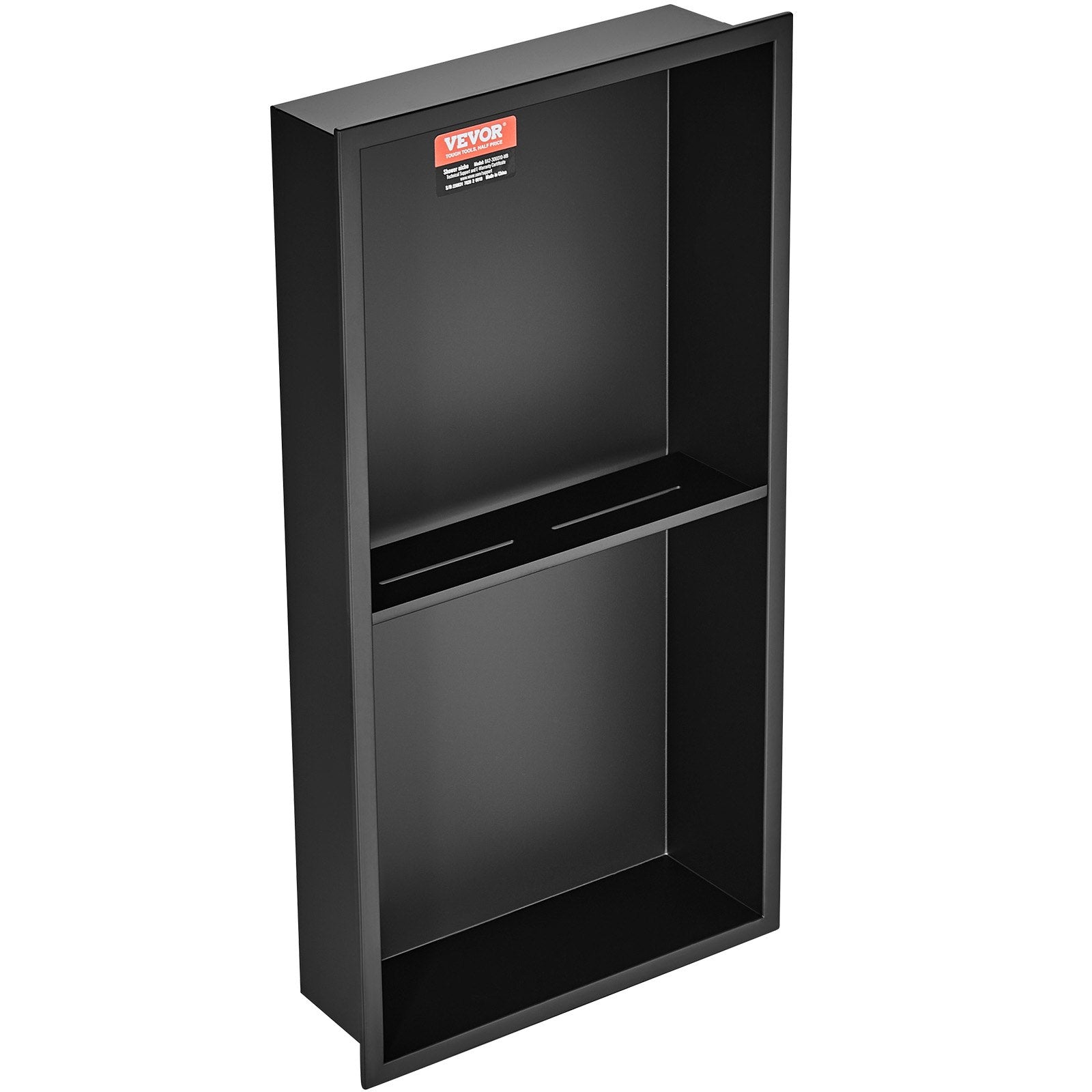 Shower Niche 33.02x63.5cm Stainless Steel Wall-Inserted Recessed Double Shelf