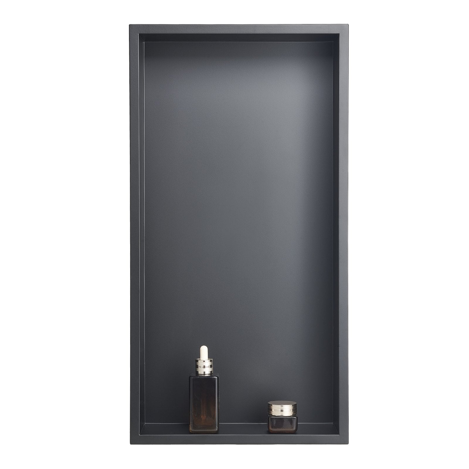 Shower Niche 33x63.5x10.2cm Recessed Wall Stainless Steel Black Soap Storage