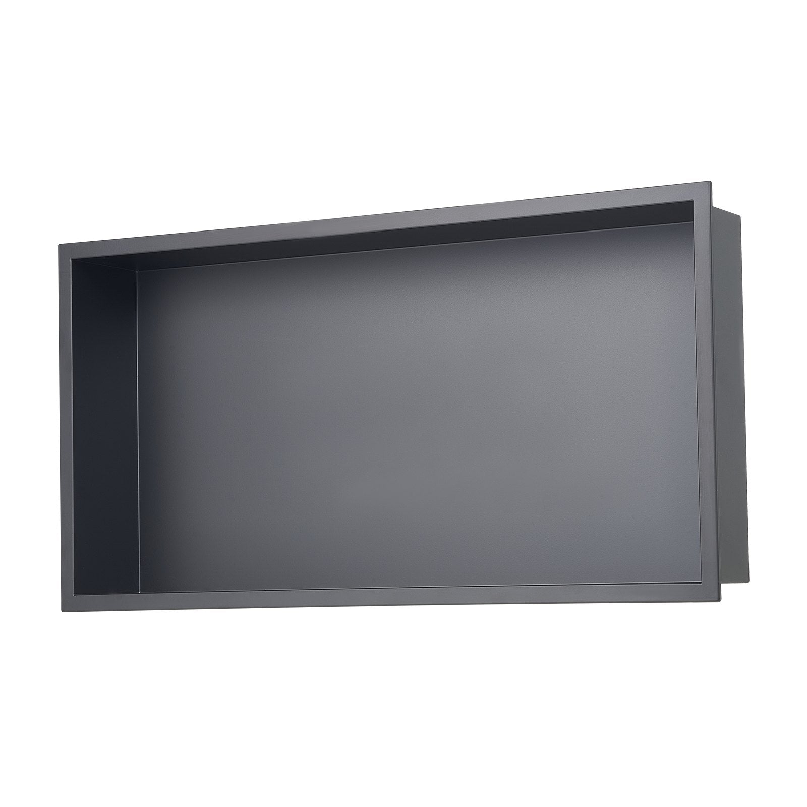 Shower Niche 33x63.5x10.2cm Recessed Wall Stainless Steel Black Soap Storage