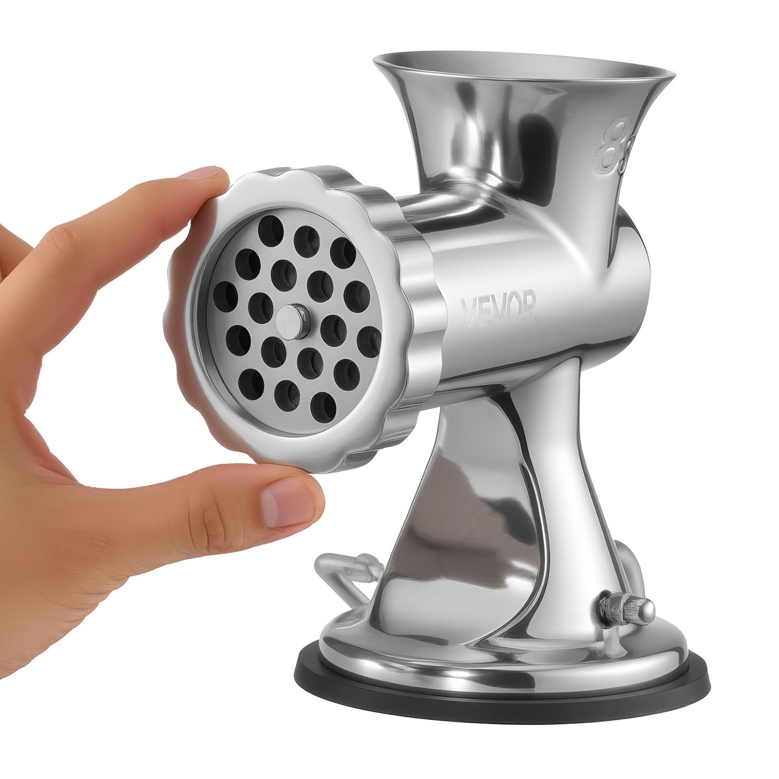 Manual Meat Grinder Stainless Steel Hand Crank Mincer with Suction Clamp
