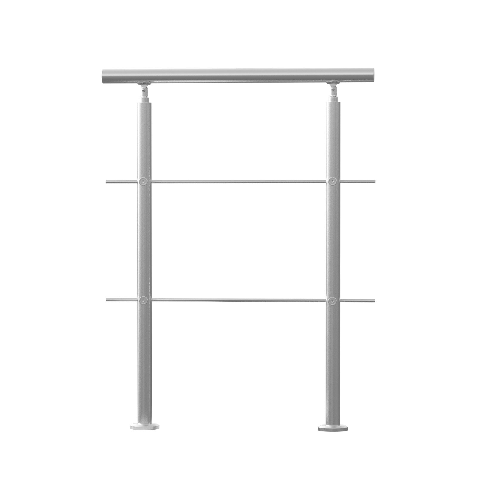 Handrails Outdoor Steps 31.5in 2 Crossbars Stainless Steel Rail Kit Seniors