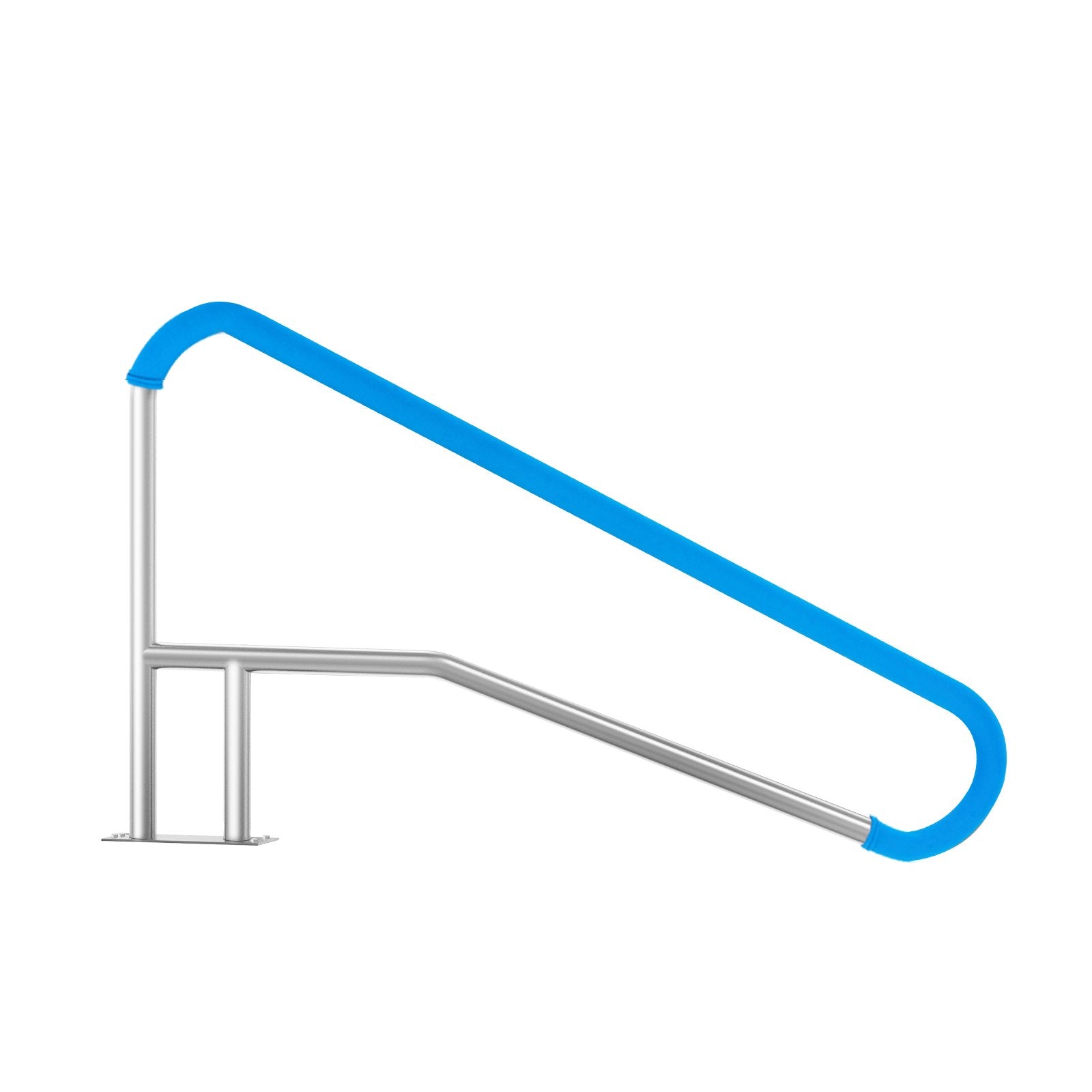 Pool Handrail 55x32in Stainless Steel Railing Rust-Proof Safety Grab Bar