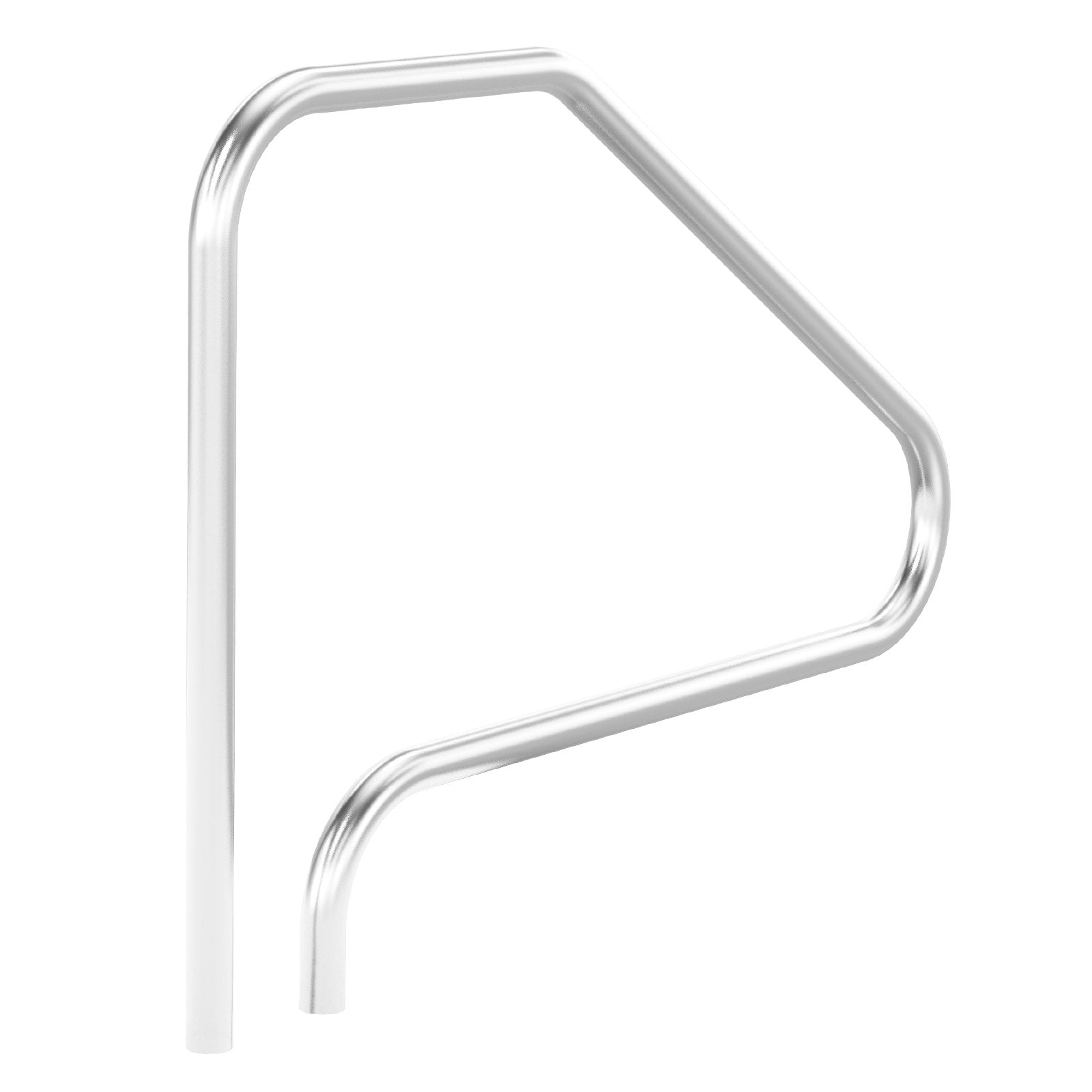 Pool Handrail 46x37in Stainless Steel Pre-built Railing Rust-Proof Grab Bar
