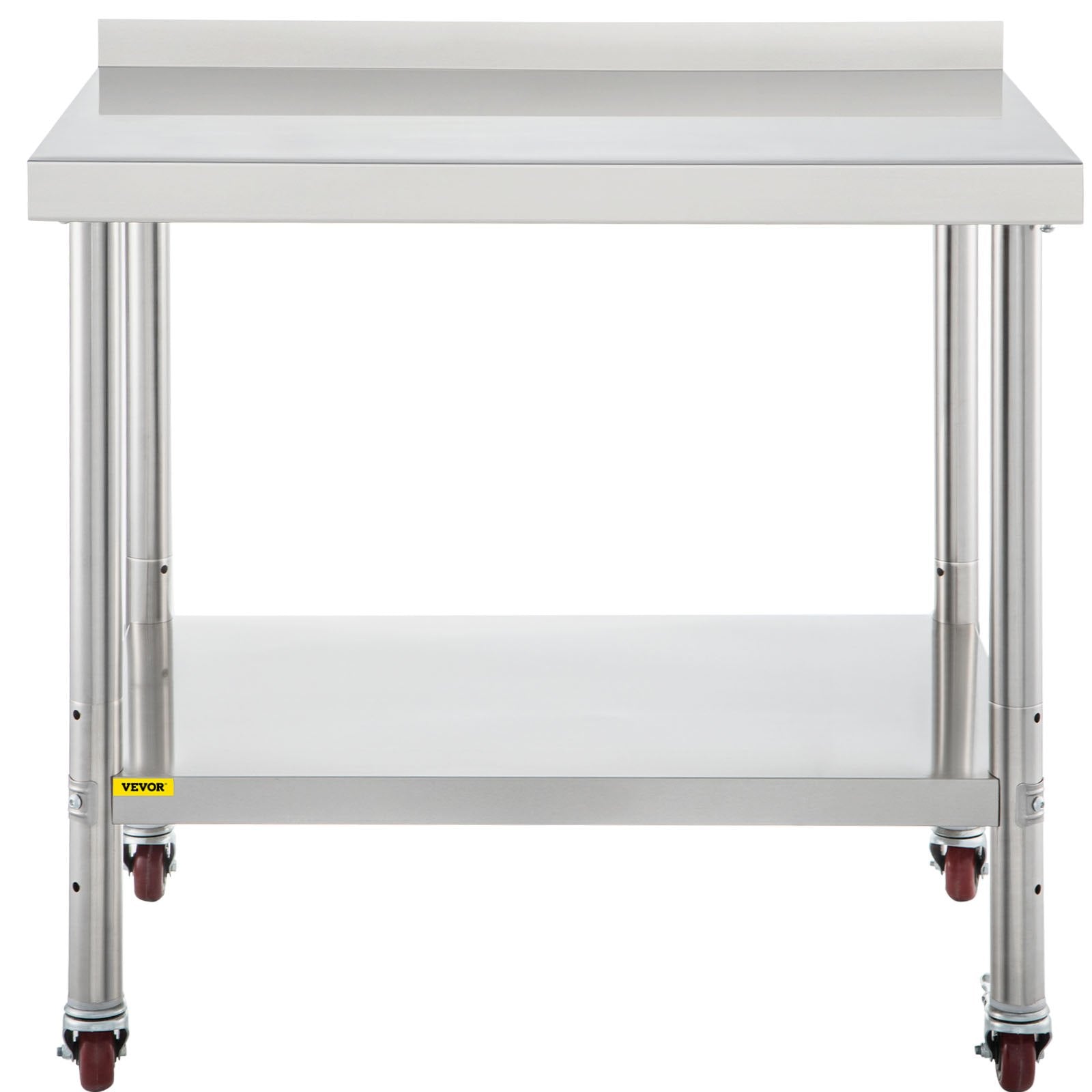 Stainless Steel Work Prep Table 76.2x61 cm Kitchen Work Table with 4 Casters