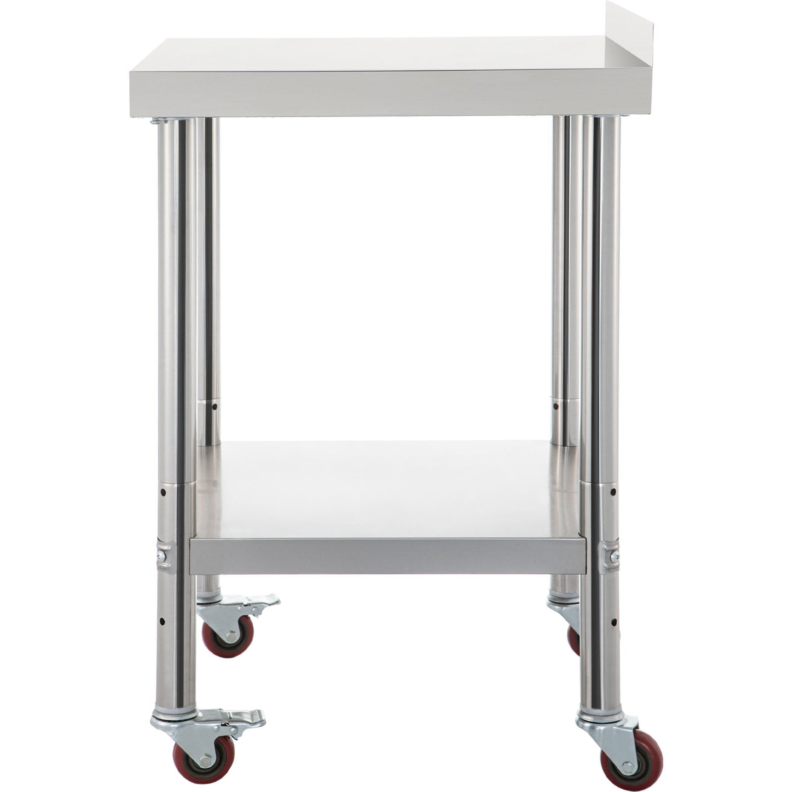 Stainless Steel Work Prep Table 76.2x61 cm Kitchen Work Table with 4 Casters