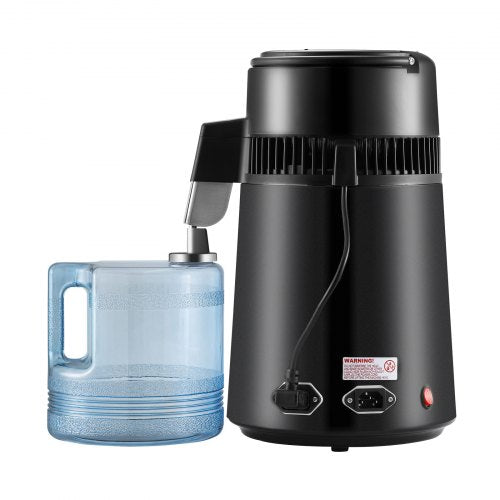VEVOR Stainless Steel 4L Water Distiller Pure Water Maker Countertop - Black