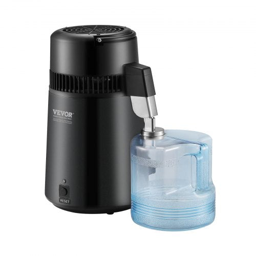 VEVOR Stainless Steel 4L Water Distiller Pure Water Maker Countertop - Black