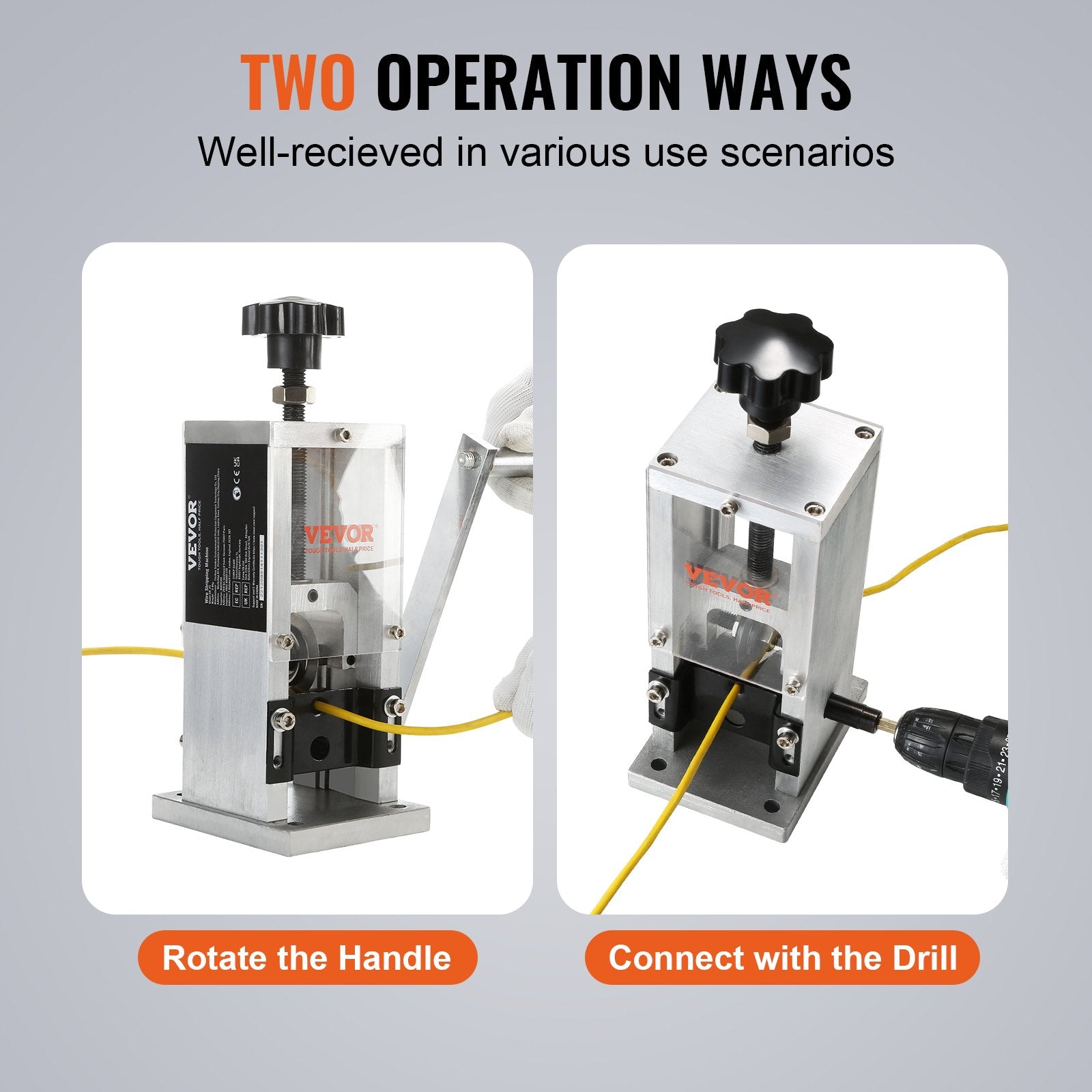 Manual Wire Stripping Machine Copper Stripper 0.06-1.18in Portable Aluminum