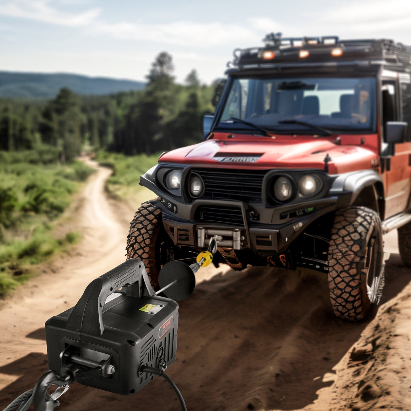 Electric Hoist Winch 2-in-1 Portable Crane 500kg 1500W 7m Height 4m/min Wireless