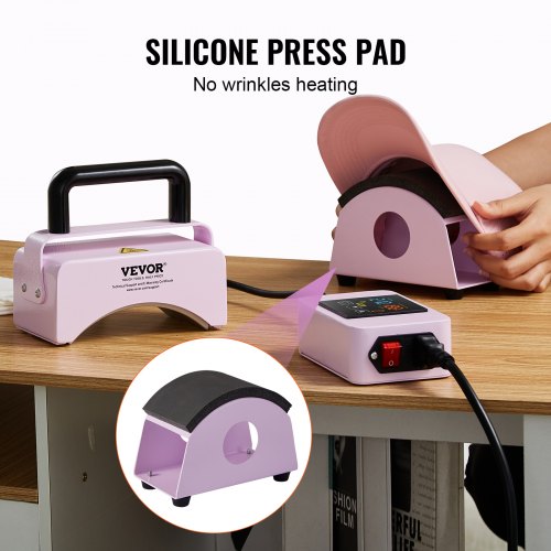 VEVOR Mini Cap Heat Press Hat Press Machine with Integrated Control Panel