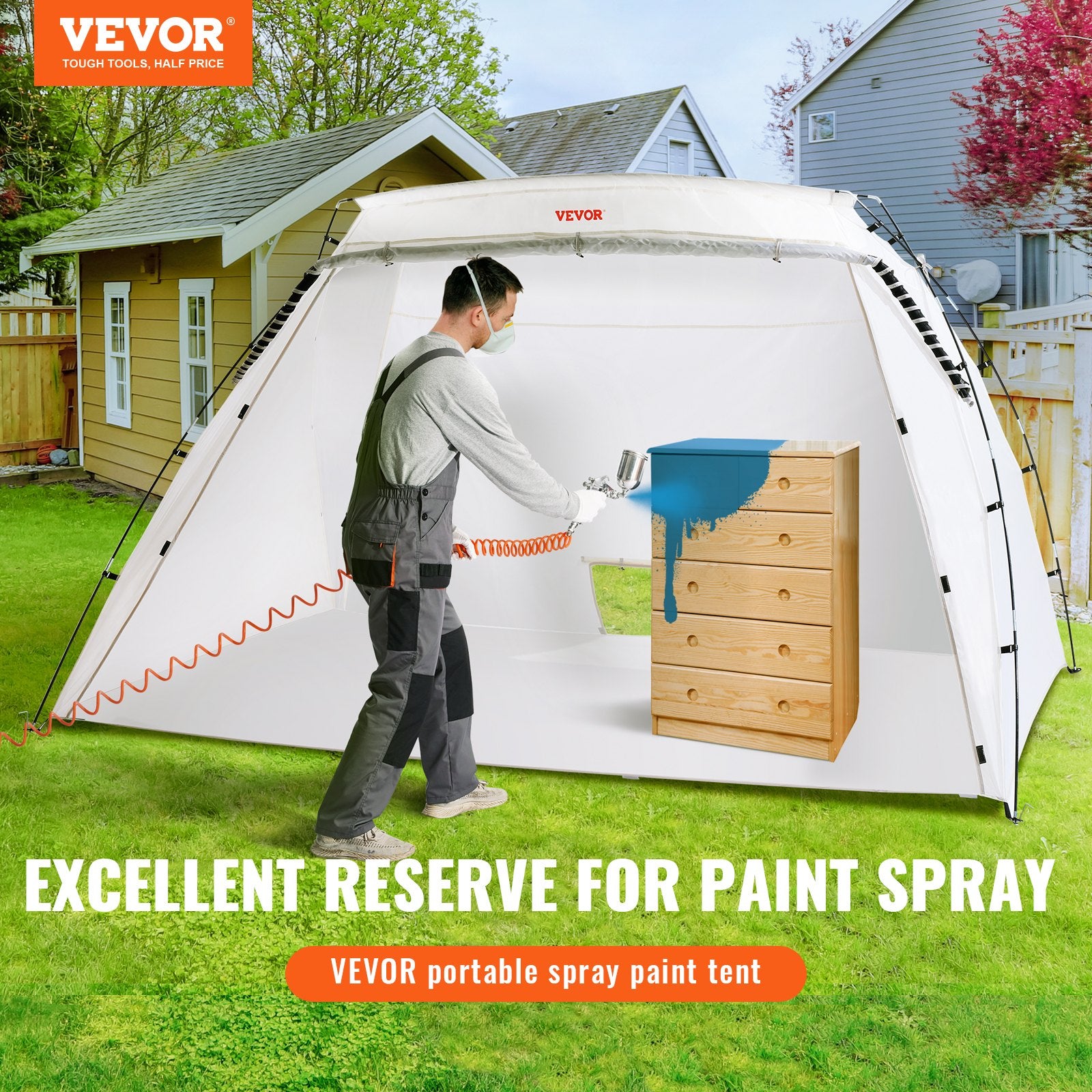Spray Paint Shelter, 10x7x6ft Portable DIY Paint Booth Tent