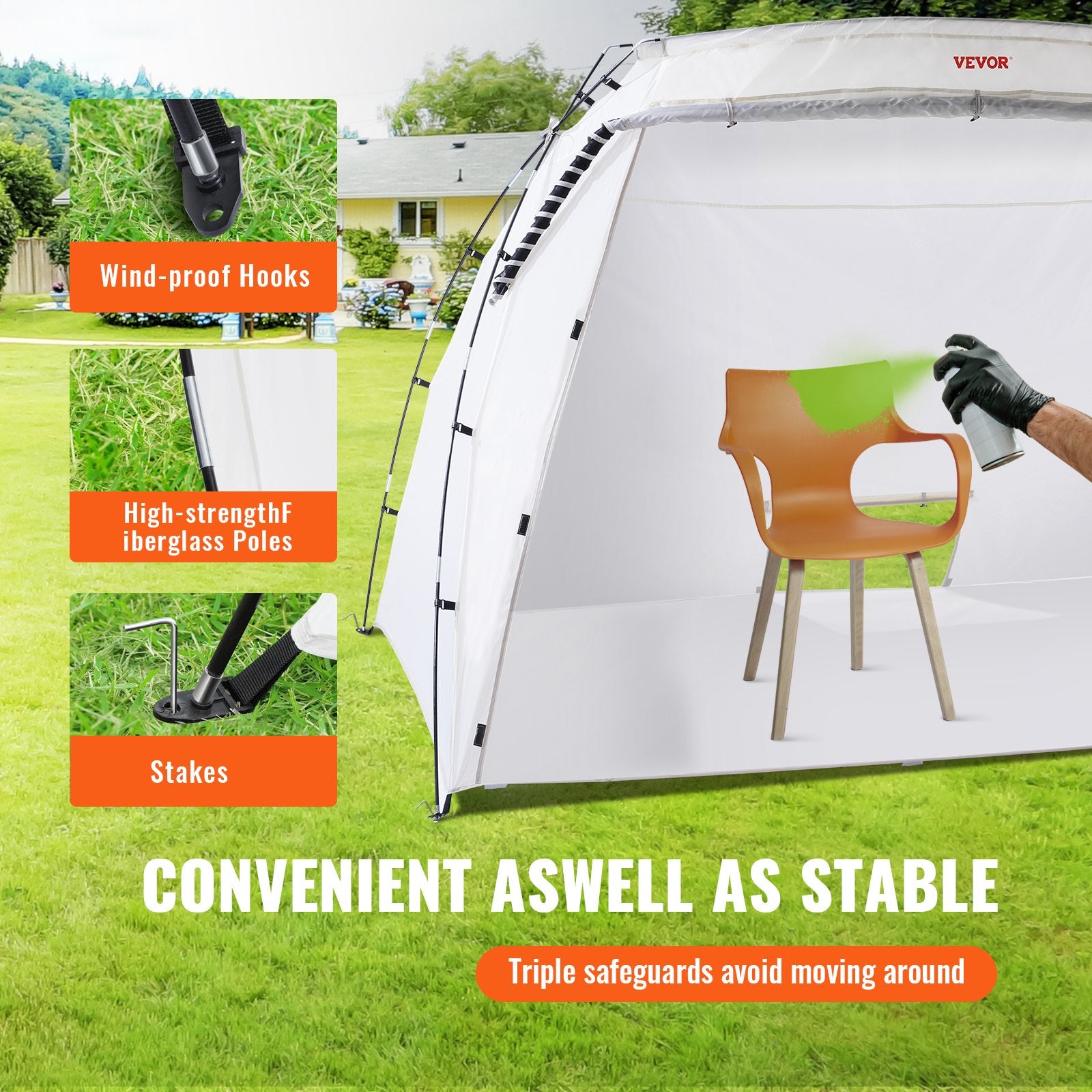 Spray Paint Shelter, 10x7x6ft Portable DIY Paint Booth Tent
