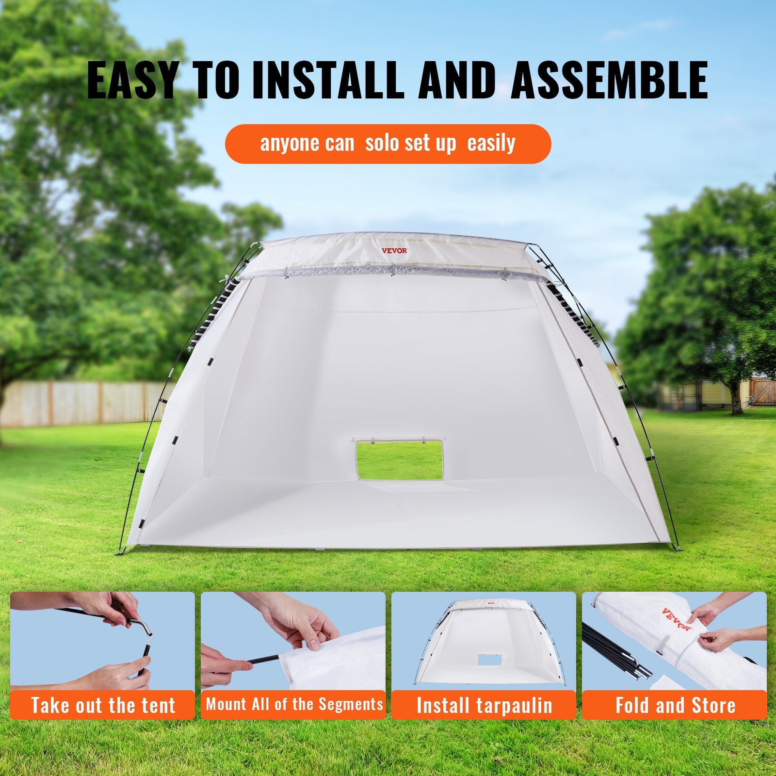 Spray Paint Shelter, 10x7x6ft Portable DIY Paint Booth Tent