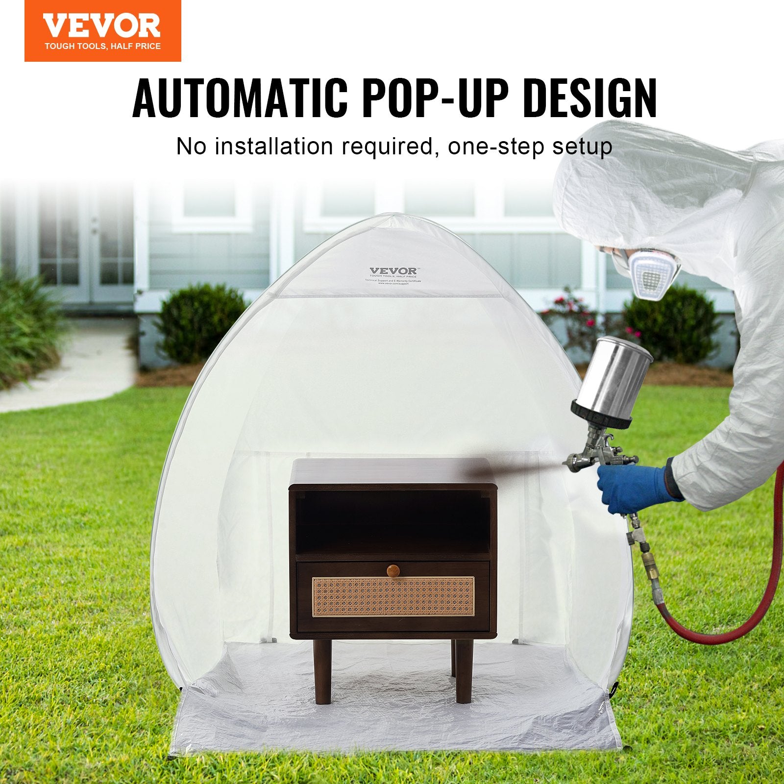 Spray Paint Shelter Pop-Up Portable Tent 40x35x40in Floor Exhaust Storage Bag