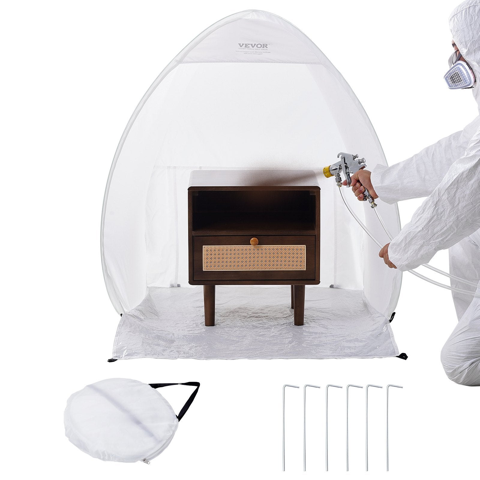 Spray Paint Shelter Pop-Up Portable Tent 40x35x40in Floor Exhaust Storage Bag