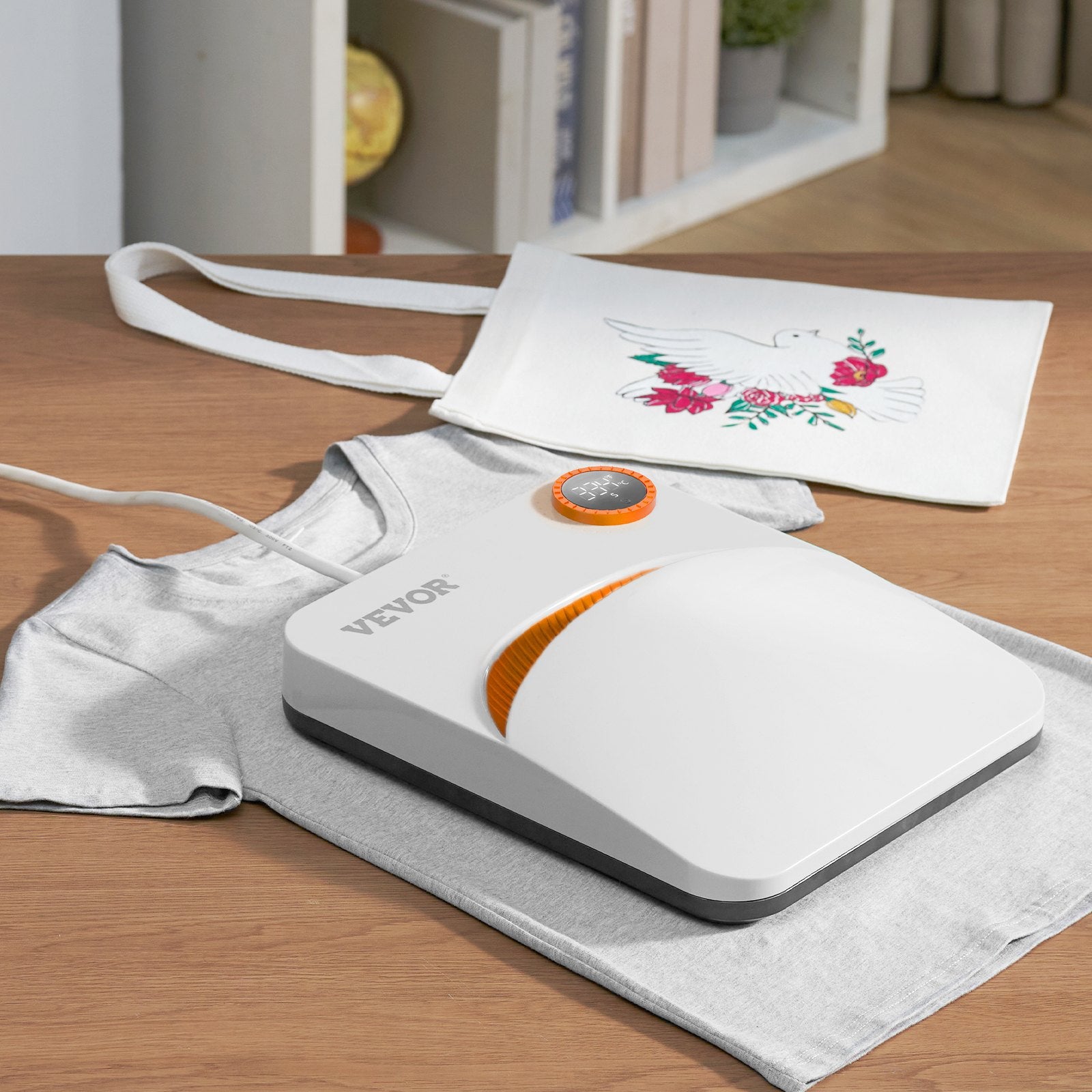 Heat Press Machine 10x12in Portable Sublimation Transfer PTFE Coated for TShirts