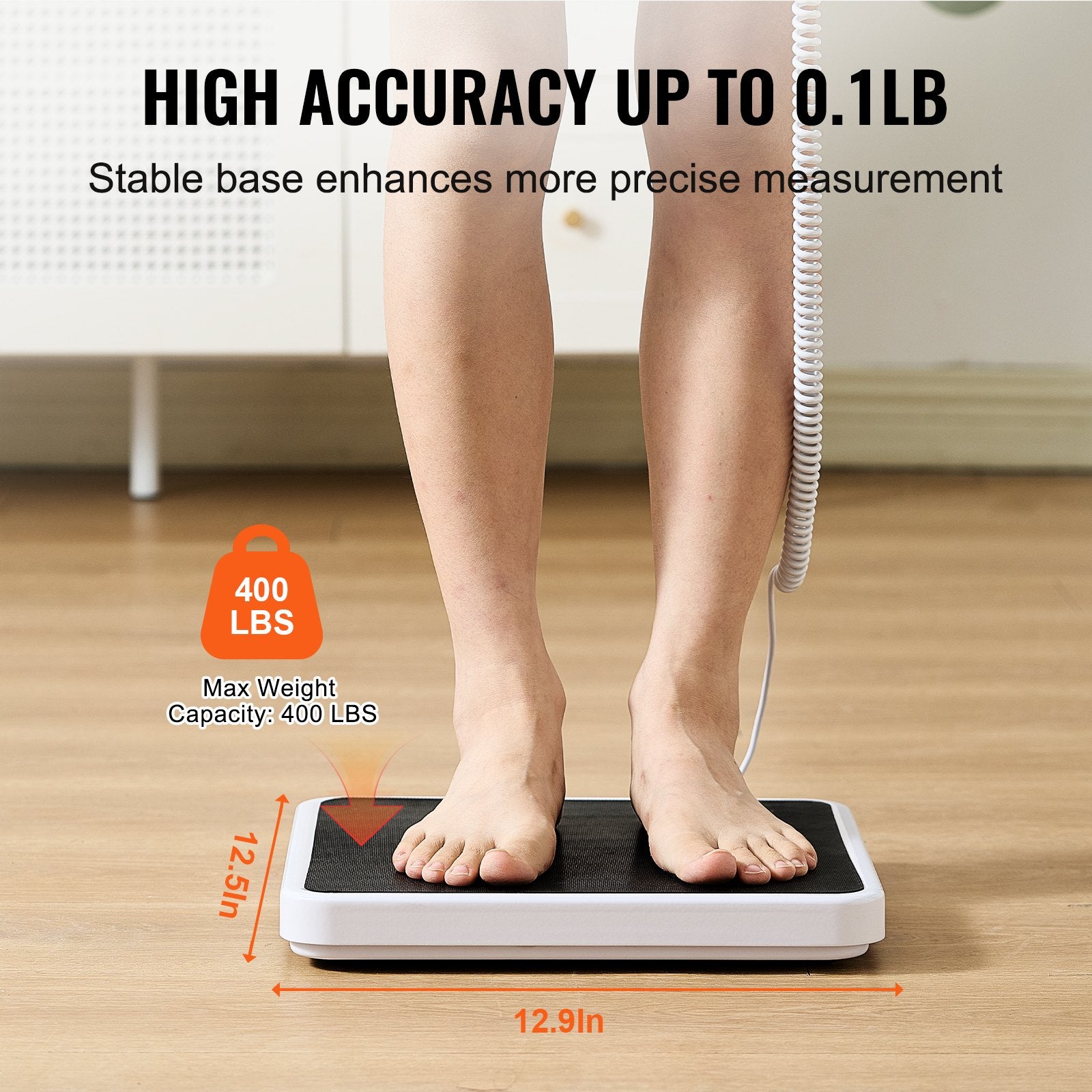 Portable Medical Scale Digital Physician 400LBS Professional Anti-Slip Mat kg/lb