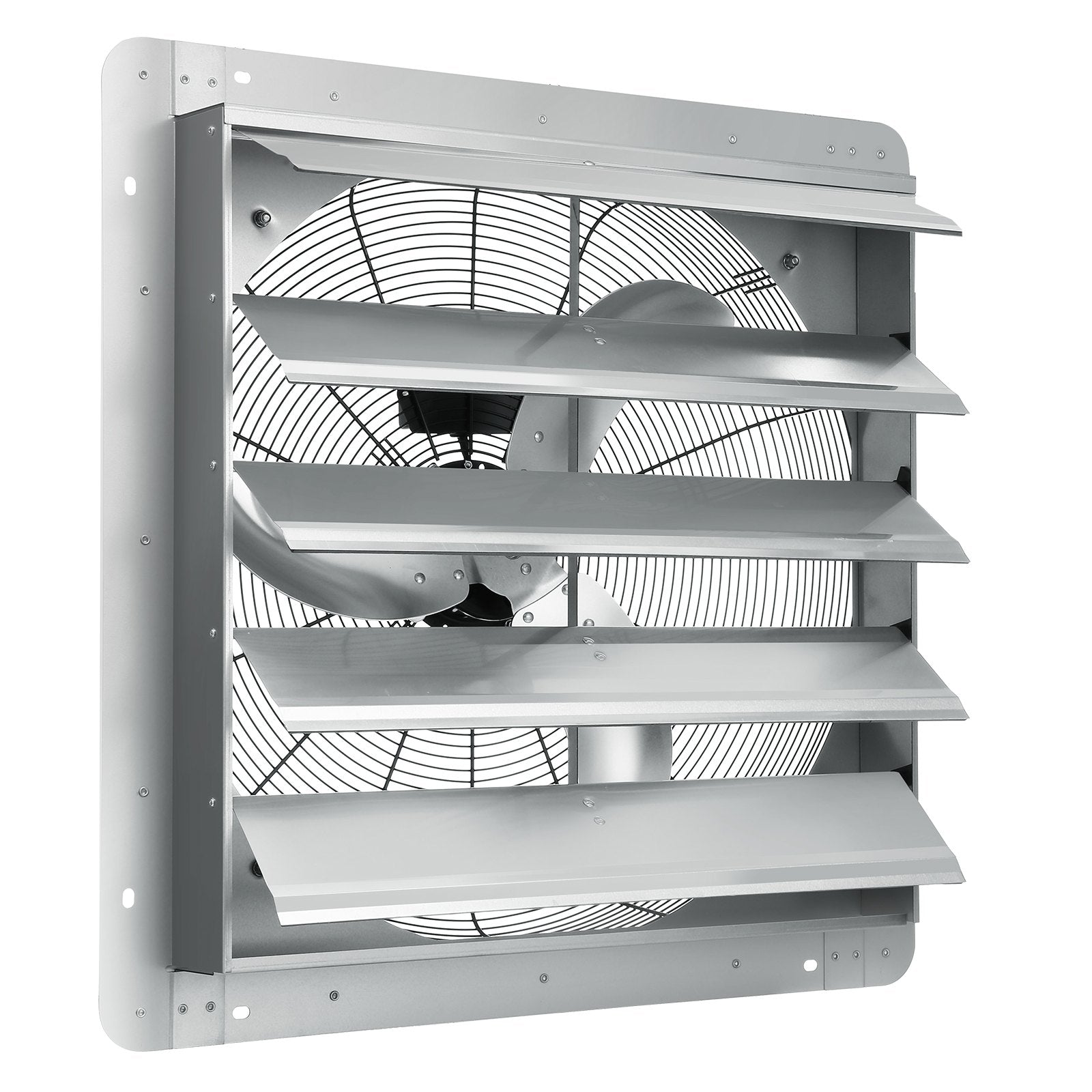 Shutter Exhaust Fan 610mm 1400RPM 2892 CFM Aluminum Wall Mount AC Motor Vent Fan