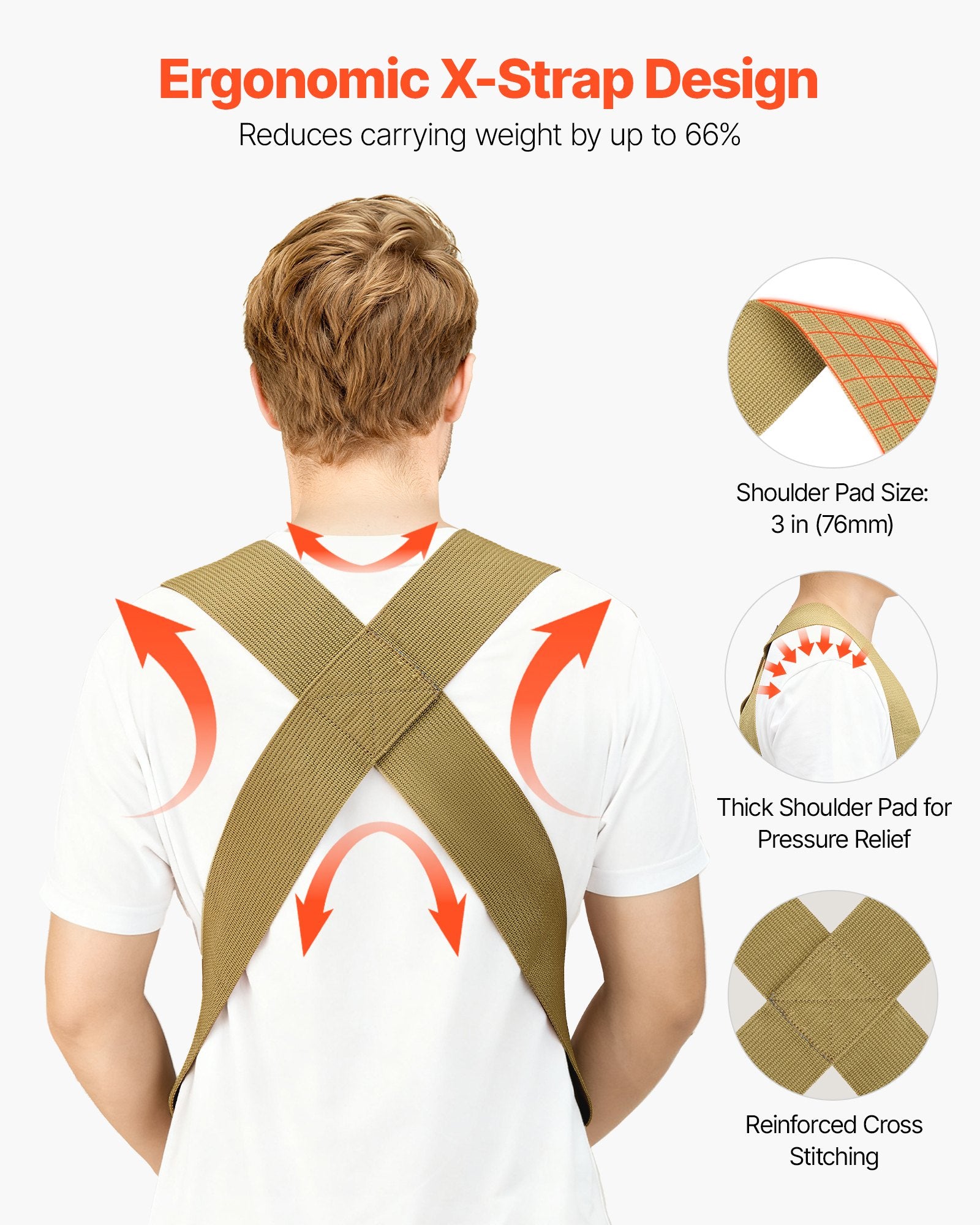 Moving Straps 2-Person Lifting System Harness Load-Bearing Handheld Straps