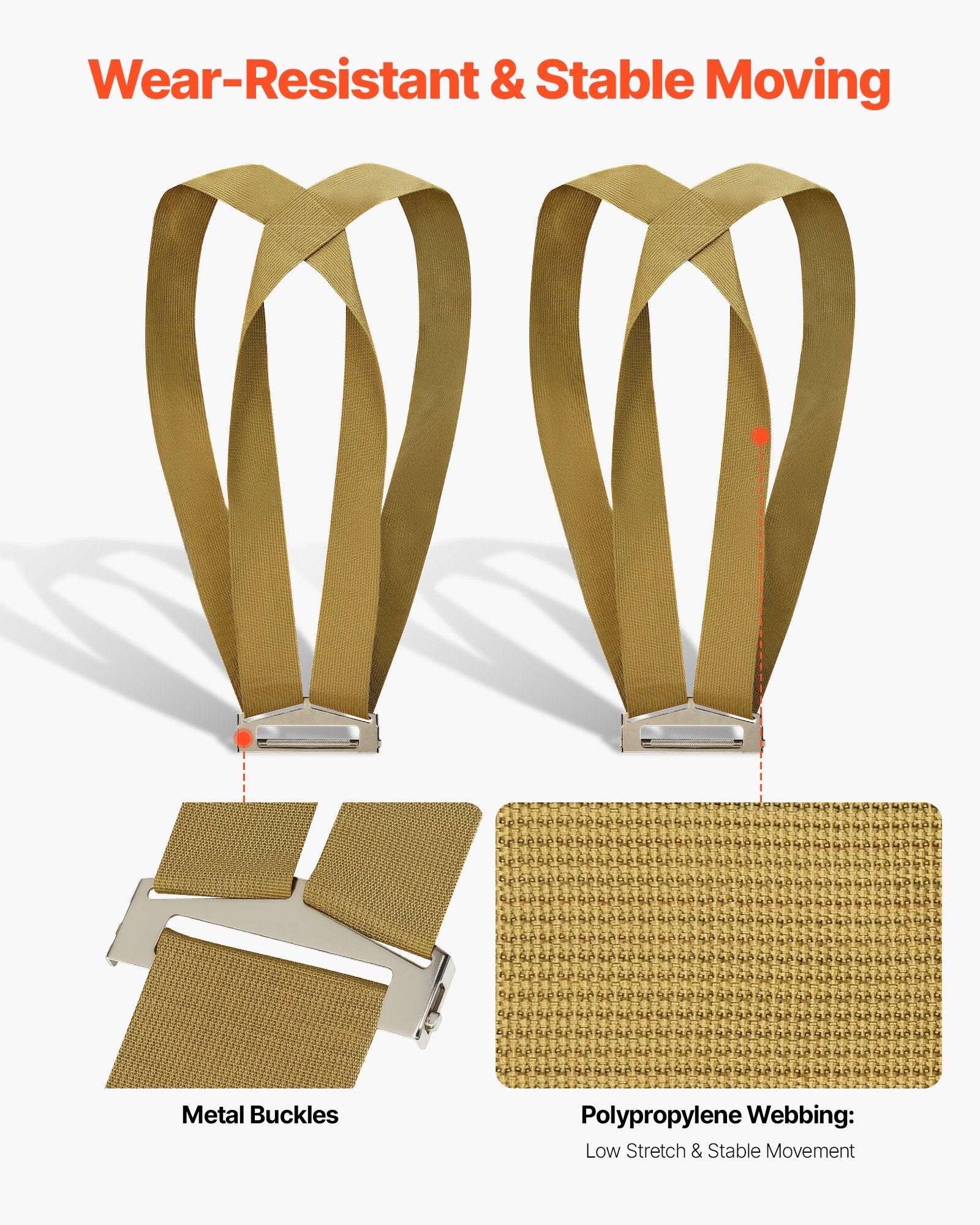 Moving Straps 2-Person Lifting System Harness Load-Bearing Handheld Straps