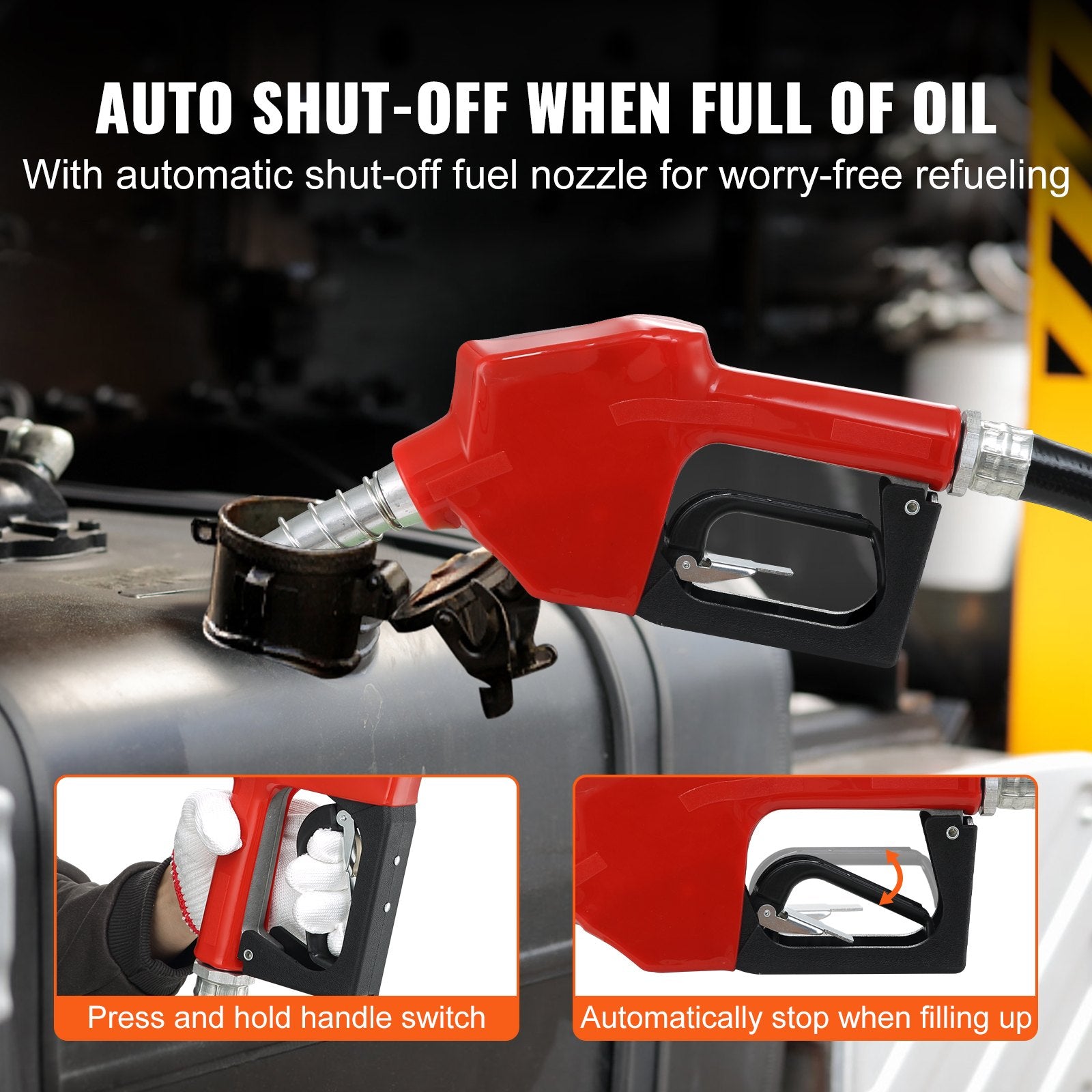 Fuel Transfer Pump 12V DC 10 GPM Portable Diesel Extractor Kit Auto Nozzle