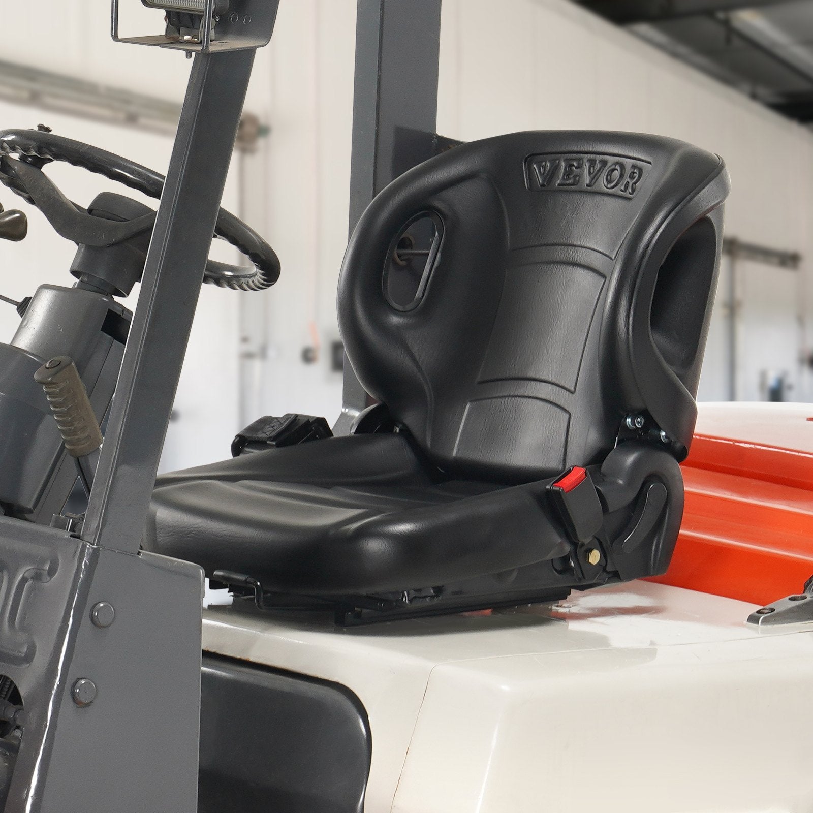 Universal Forklift Seat with Adjustable Back Micro Switch & Seatbelt for Tractor