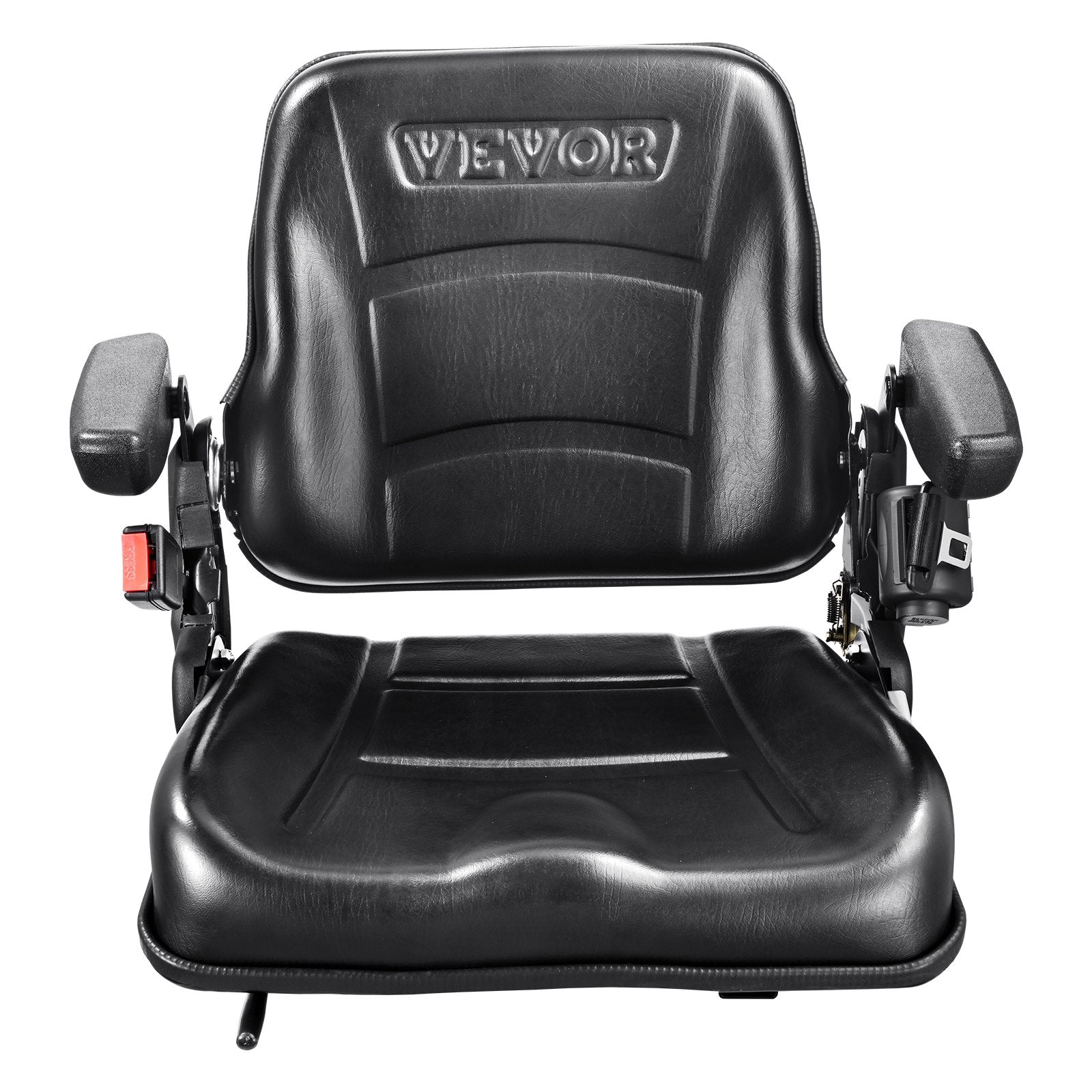 Universal Forklift Seat with Armrests Seatbelt Adjustable