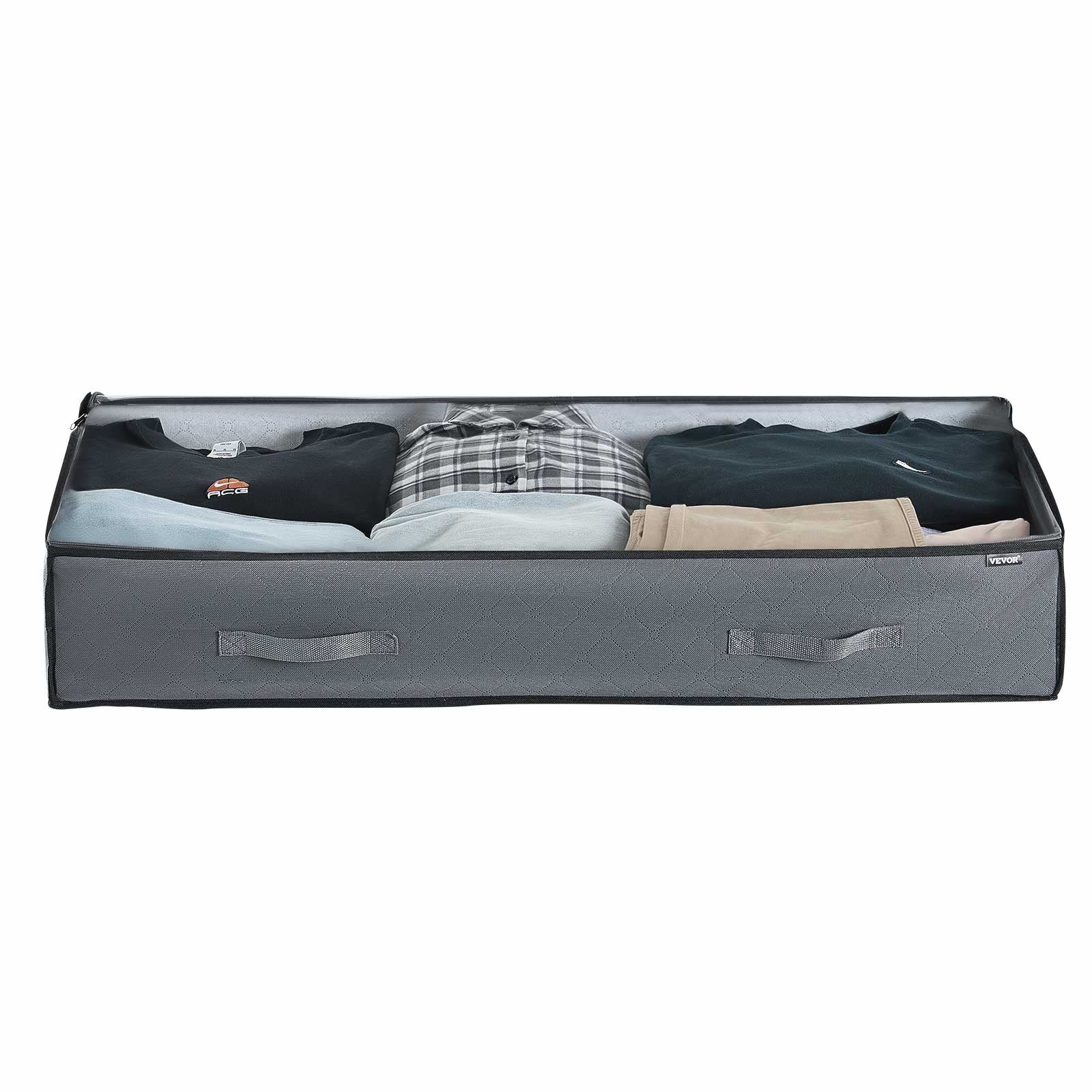 Under Bed Storage 90L Clear Lid Containers 996x500x180mm Low Profile 4 Pack
