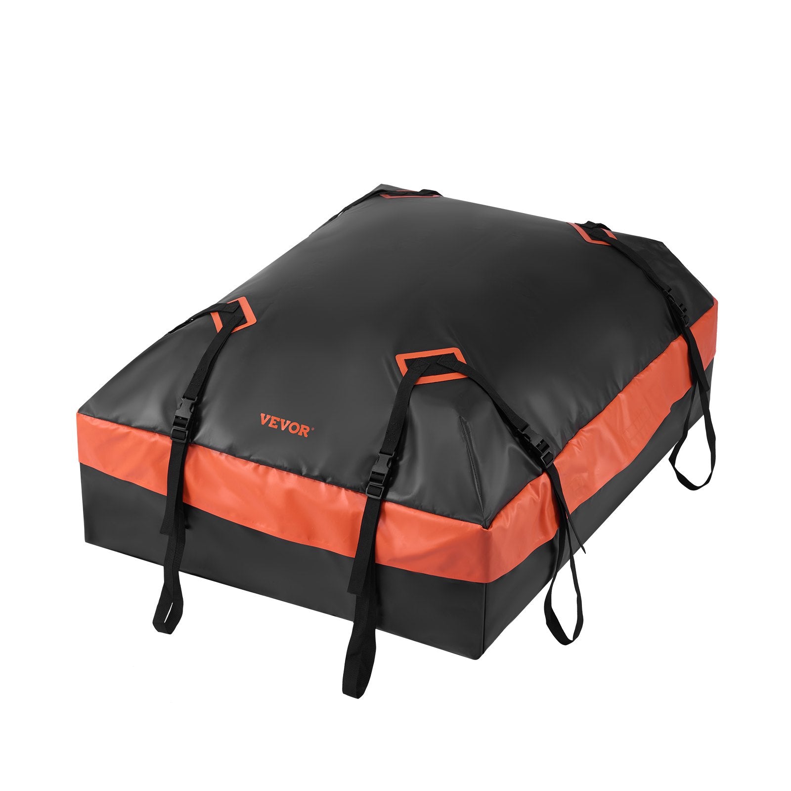 Car Rooftop Cargo Carrier Bag 15cuft Heavy Duty 840D PVC Waterproof w/Lock Mat