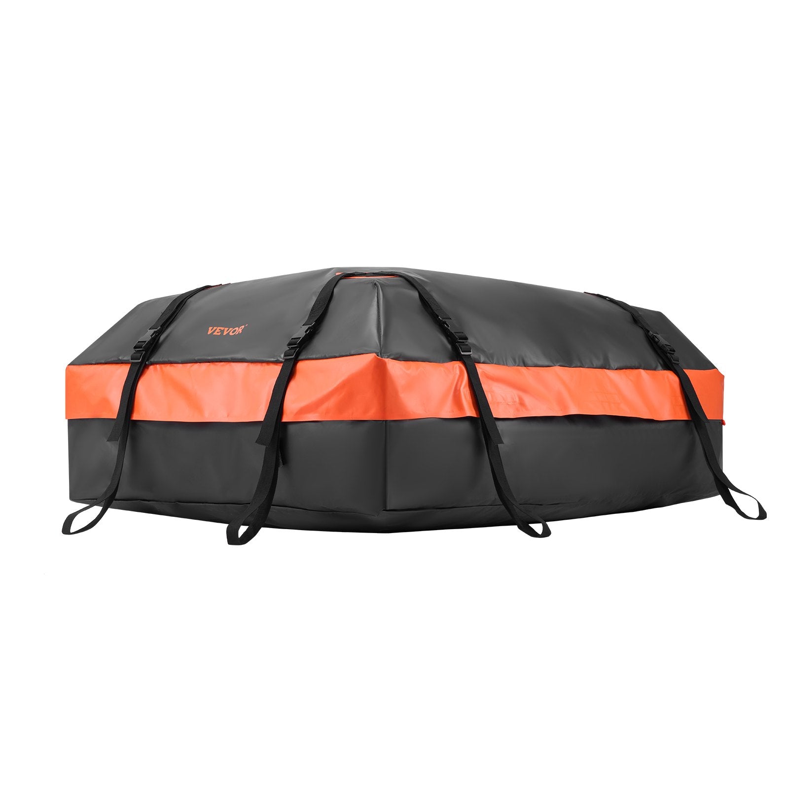 Car Rooftop Cargo Carrier Bag 15cuft Heavy Duty 840D PVC Waterproof w/Lock Mat