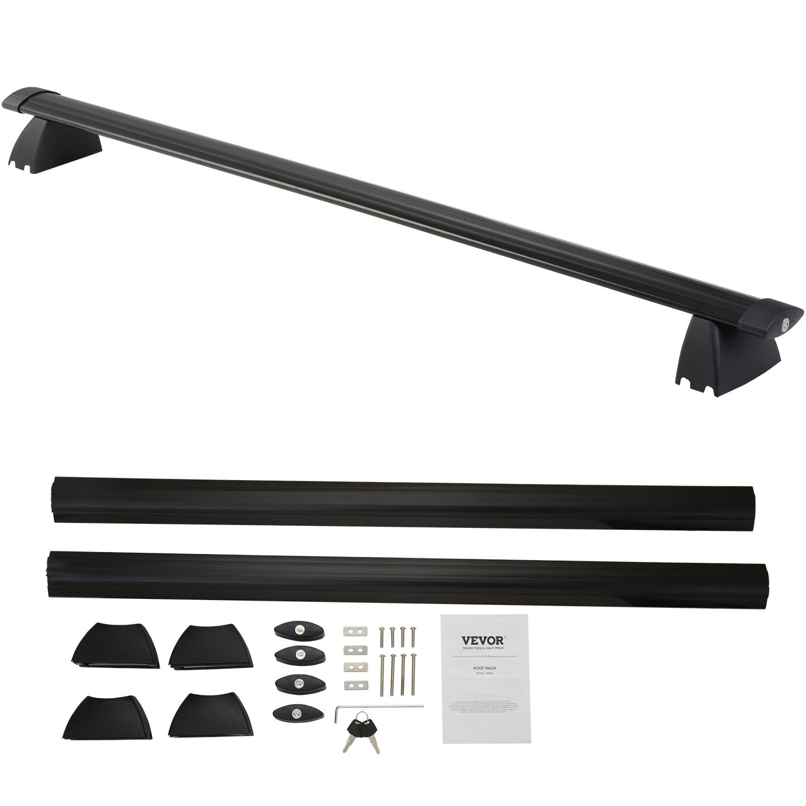 Roof Rack Cross Bars Aluminum for 2011-2021 Jeep Grand Cherokee 200lbs w/Locks