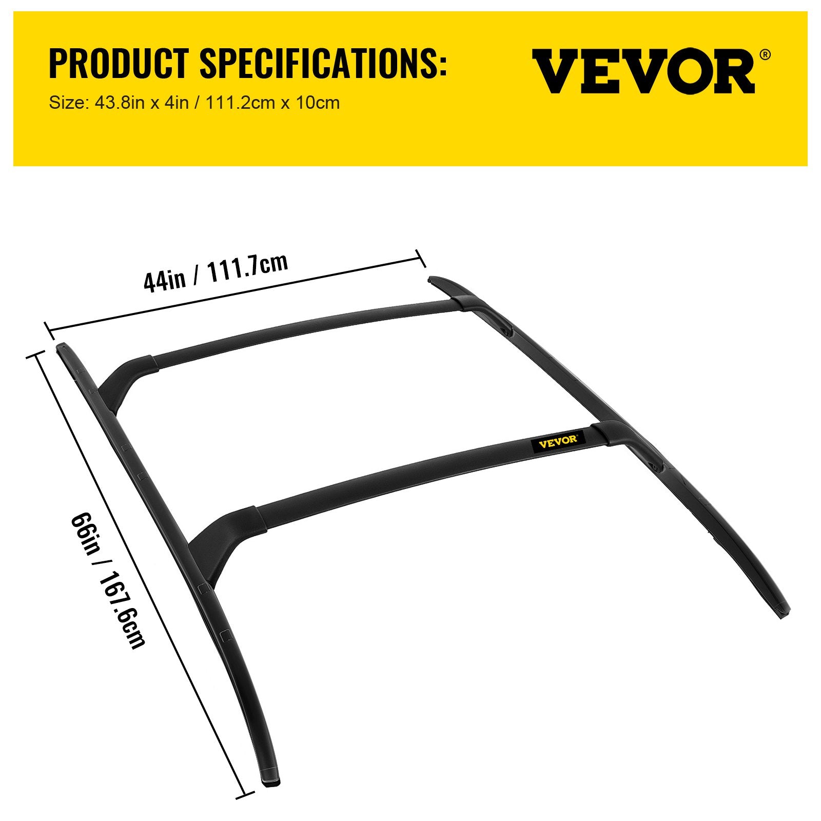 Roof Rack Cross Bar Aluminum for CX-5 2017-2019 165lbs Heavy Duty Black