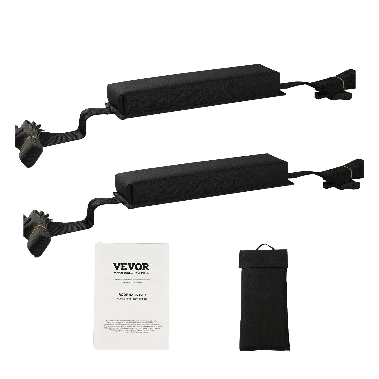 Soft Roof Rack Pads 15.5in Universal 176lbs Luggage Kayak Carrier Storage Bag