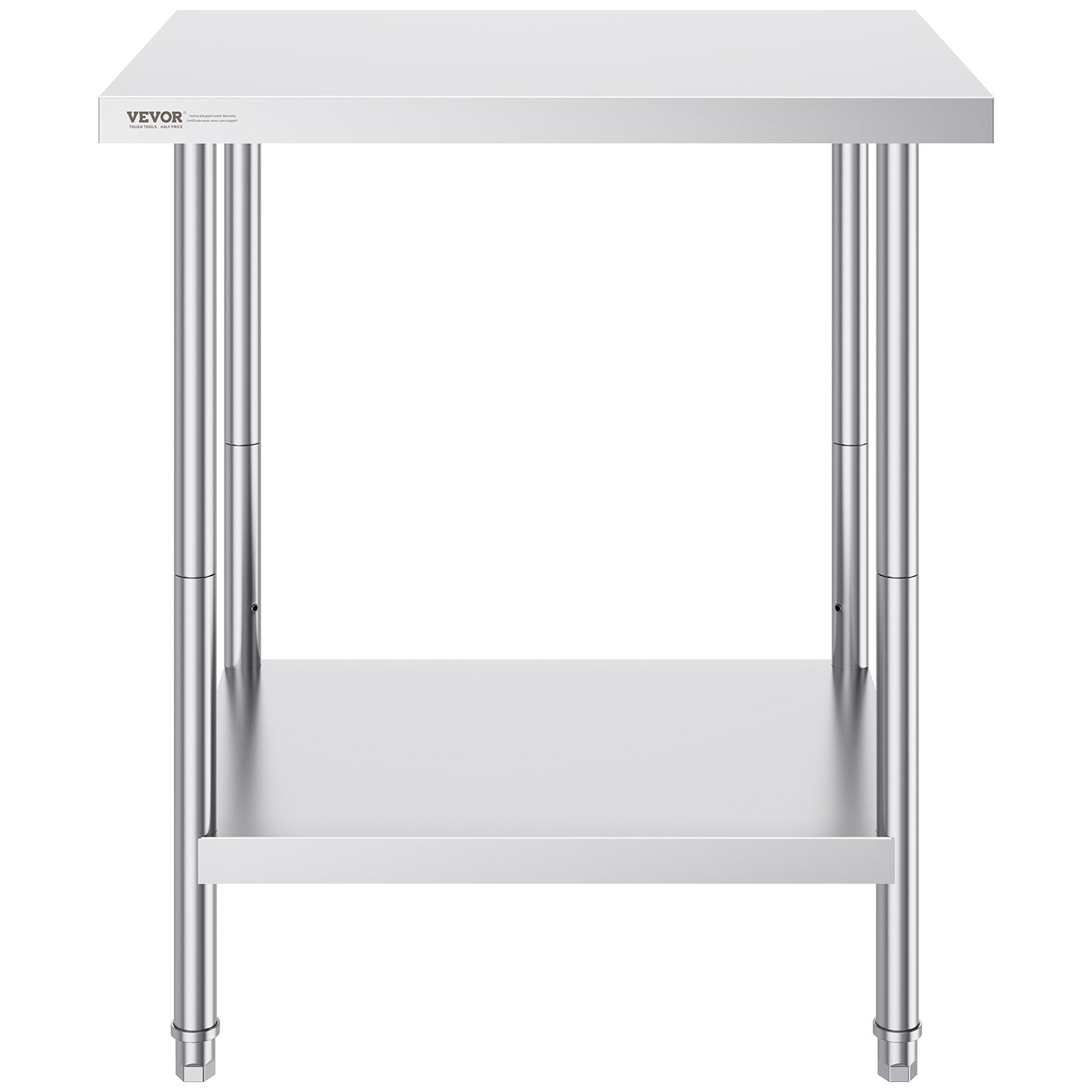 Stainless Steel Prep Table 24x30x34in Heavy Duty Adjustable Height Worktable