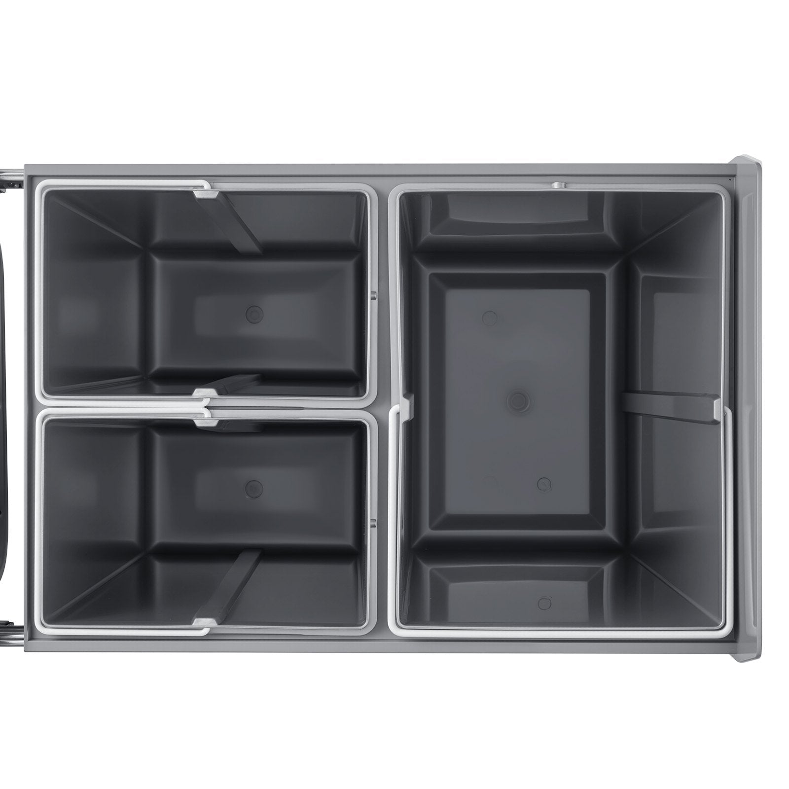 Pullout Trash Can Kitchen Cabinets Double Under Sink Waste Recycling Bin Handle