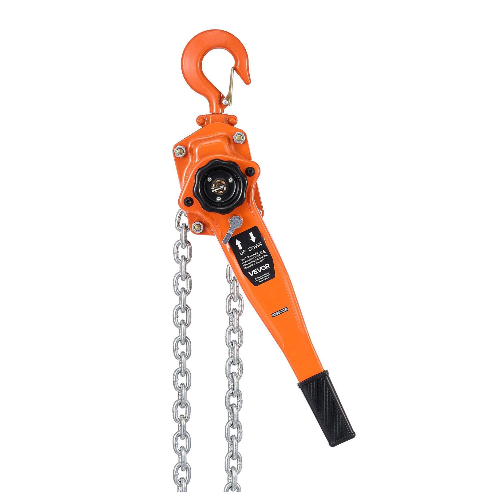 Manual Lever Chain Hoist 1.5T 1500KG 6M Lift G80 Chain Dual Pawl Brake